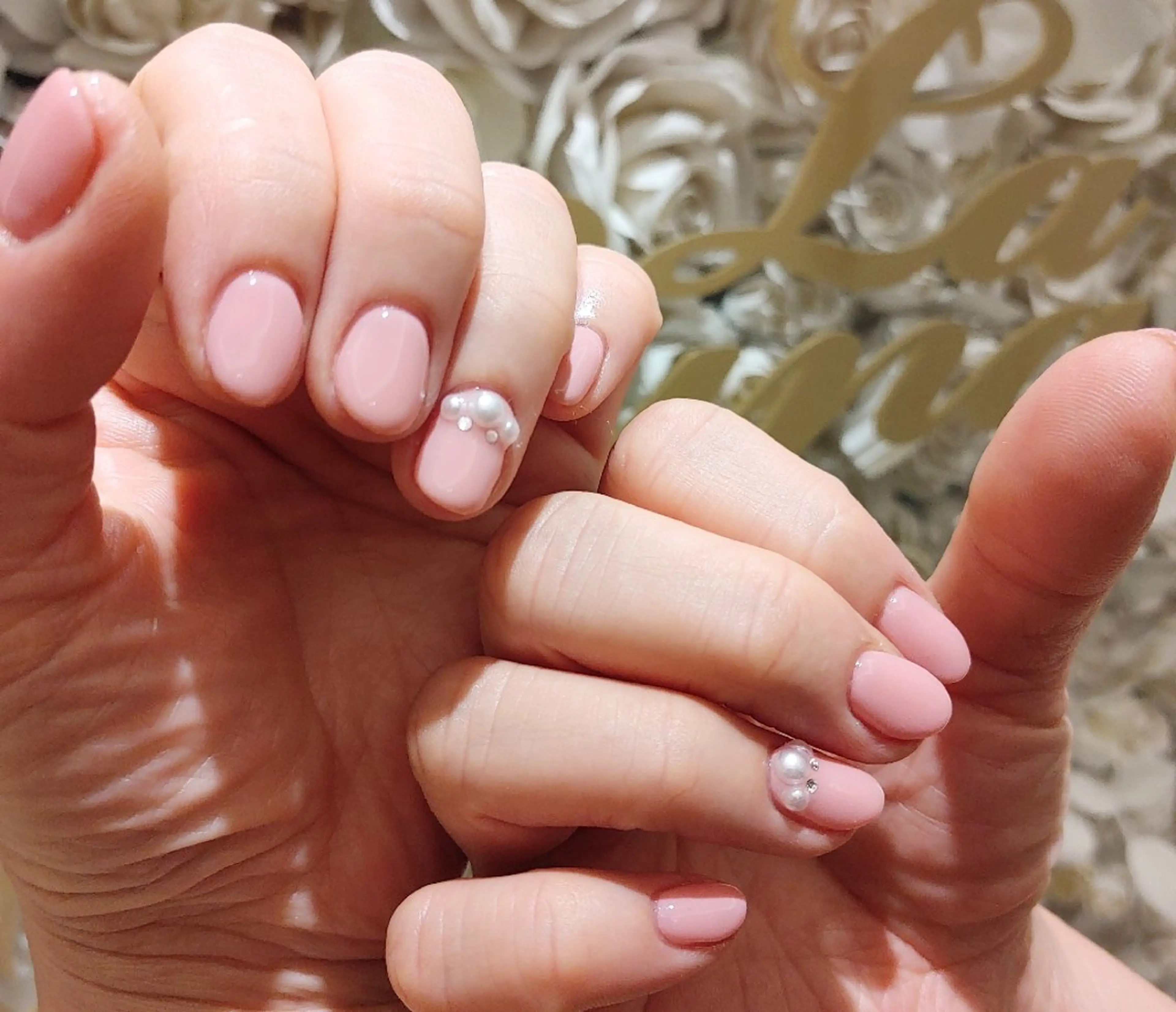 ネイル ピンク ハンドネイル La Luna アヤカのネイルデザイン