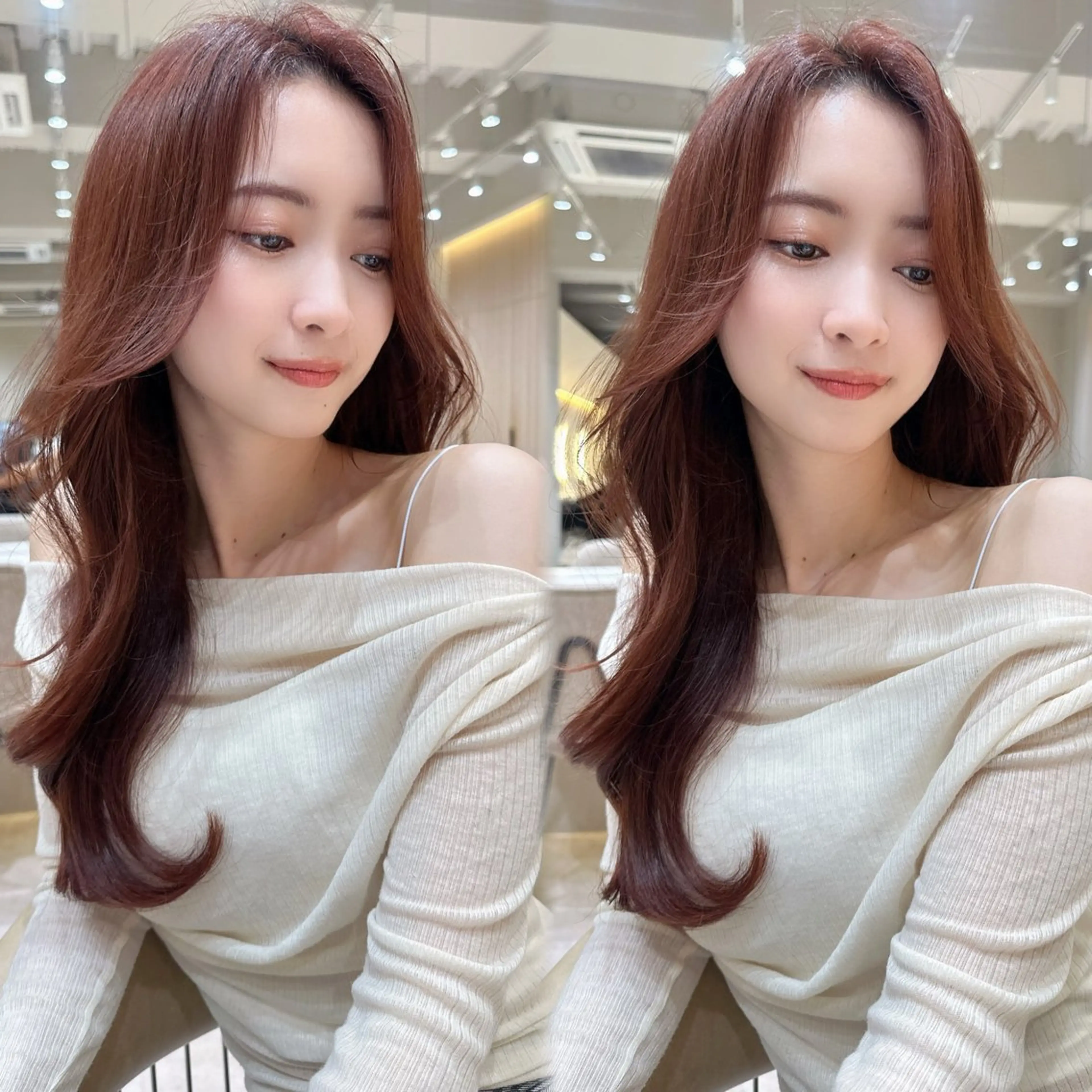 セミロング カラー カット ヘアカラー トリートメント レイヤー❣️縮毛矯正 川村利幸のヘアスタイル