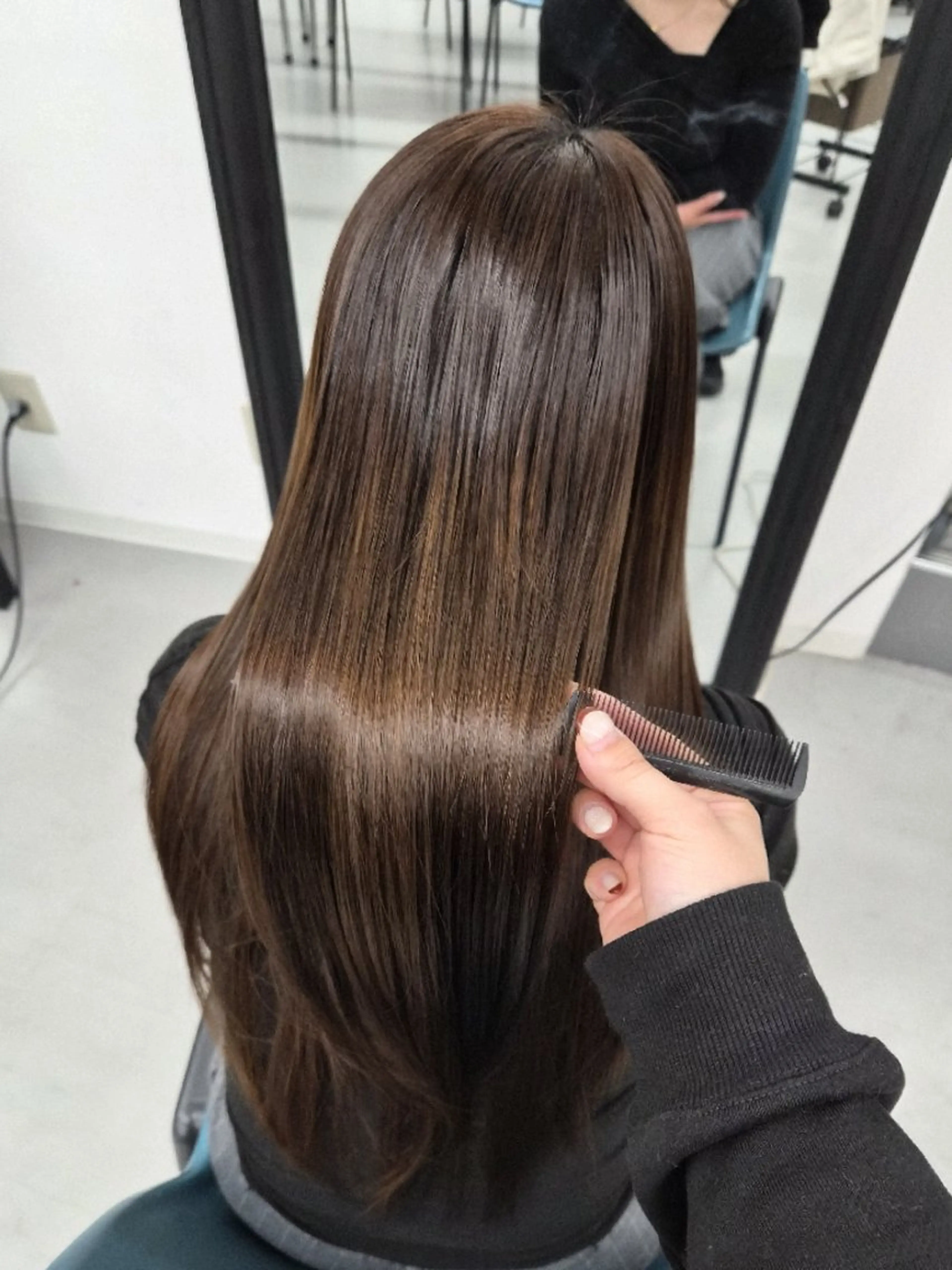 ロング 縮毛矯正 寺西紗友望/髪質改善 /ストレート/ボブのヘアスタイル