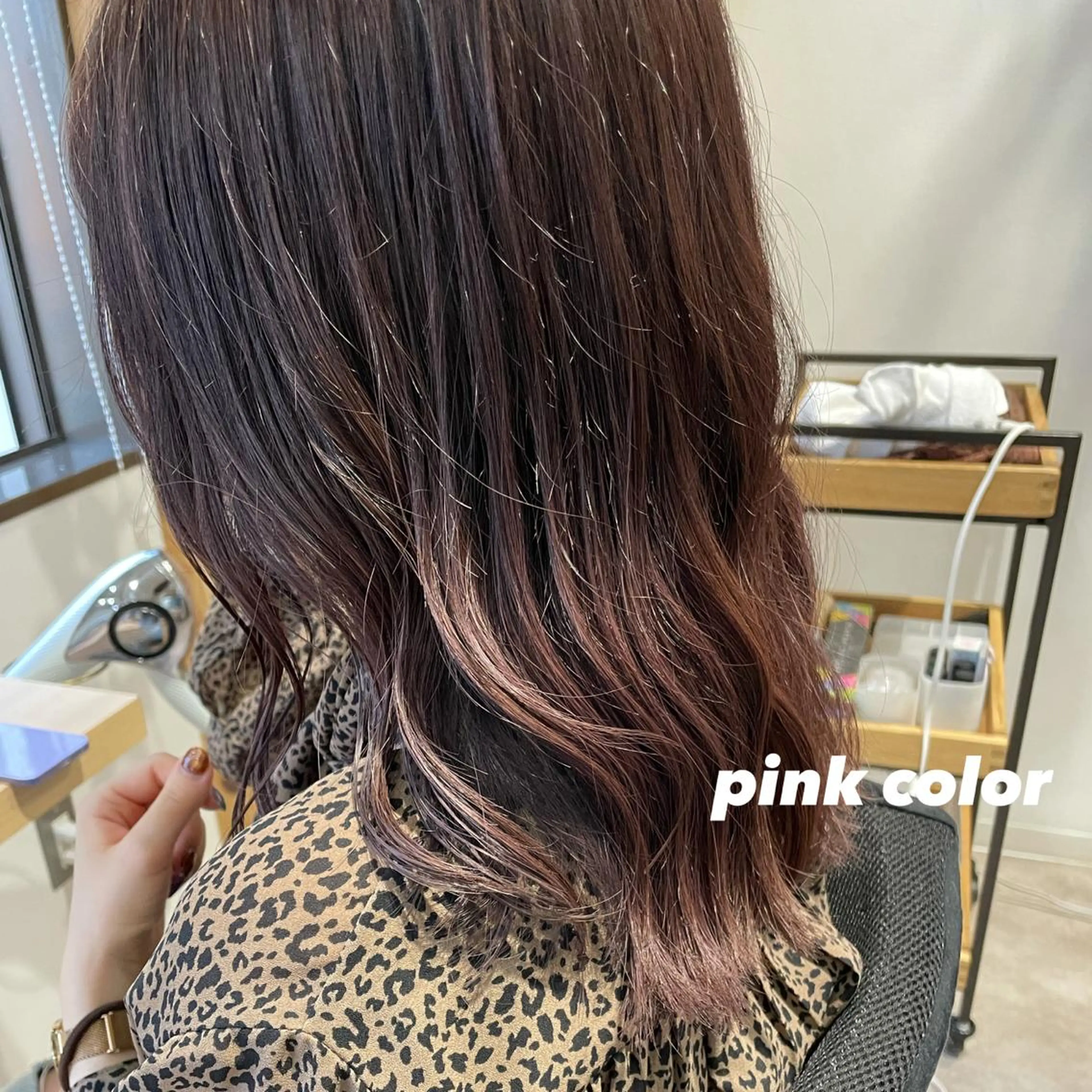 ミディアム カラー パーマ ヘアアレンジ ブリーチ ピンクカラー 🌿AMANE🌿 sakiのヘアスタイル