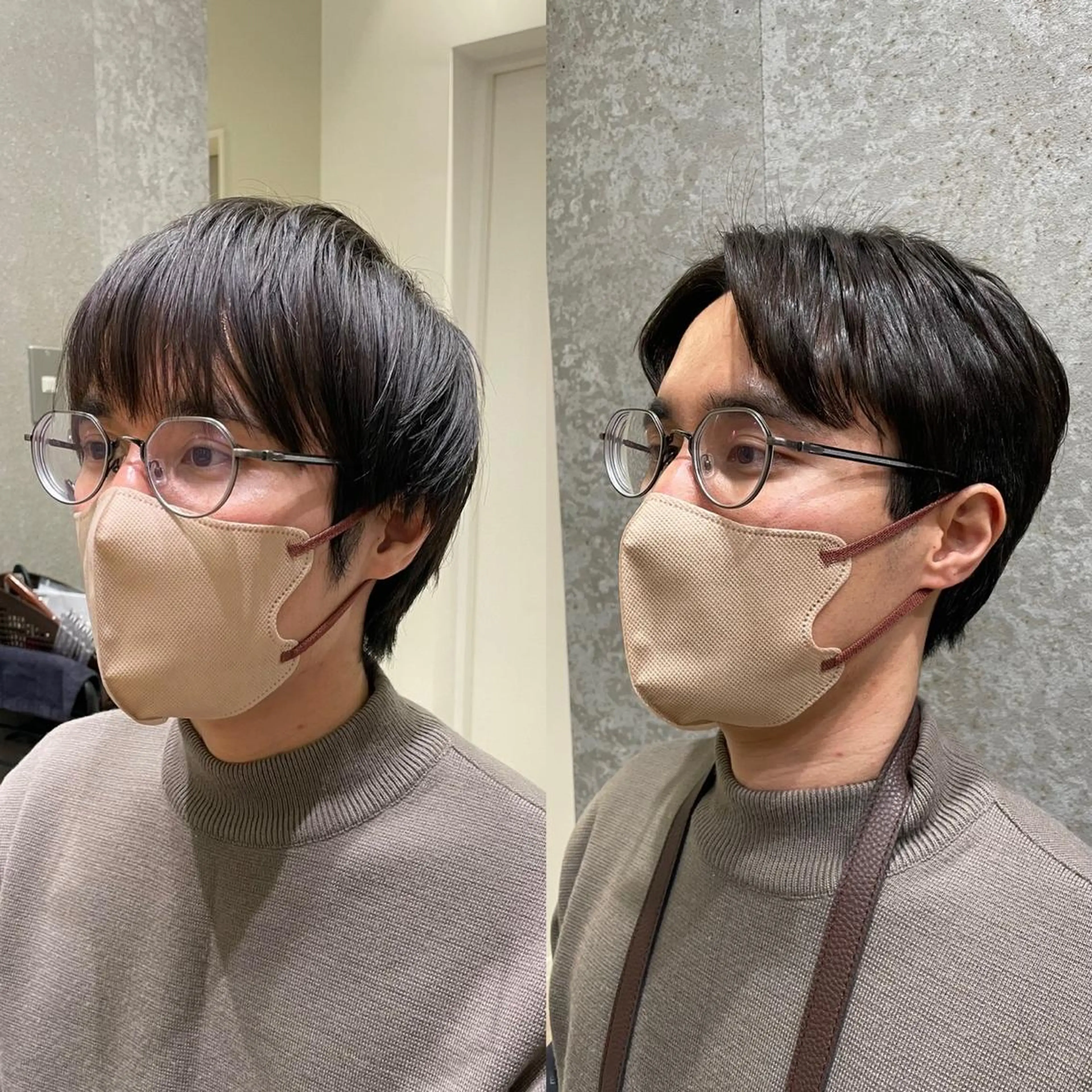 メンズ センターパート メンズ韓国風 マッシュ ツーブロック 刈り上げ カット 髪質改善ヘアケア 艶髪特化/上田のヘアスタイル