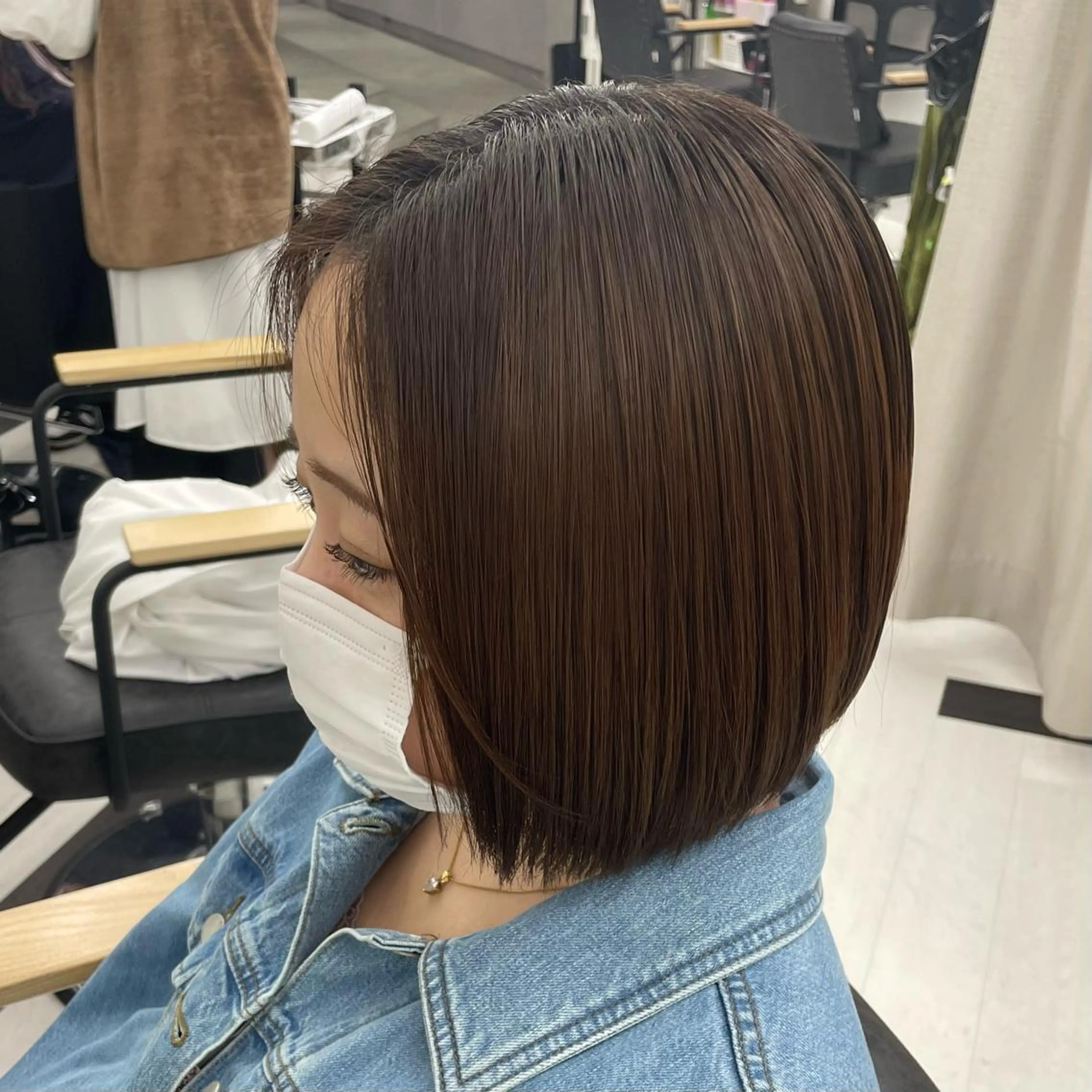 ロング カラー パーマ ヘアアレンジ メンズ キッズ ネイル マツエク・マツパ アイブロウ ブラウンカラー カラーマツエク ブラウン mona/ ストレートスタイル✨のヘアスタイル