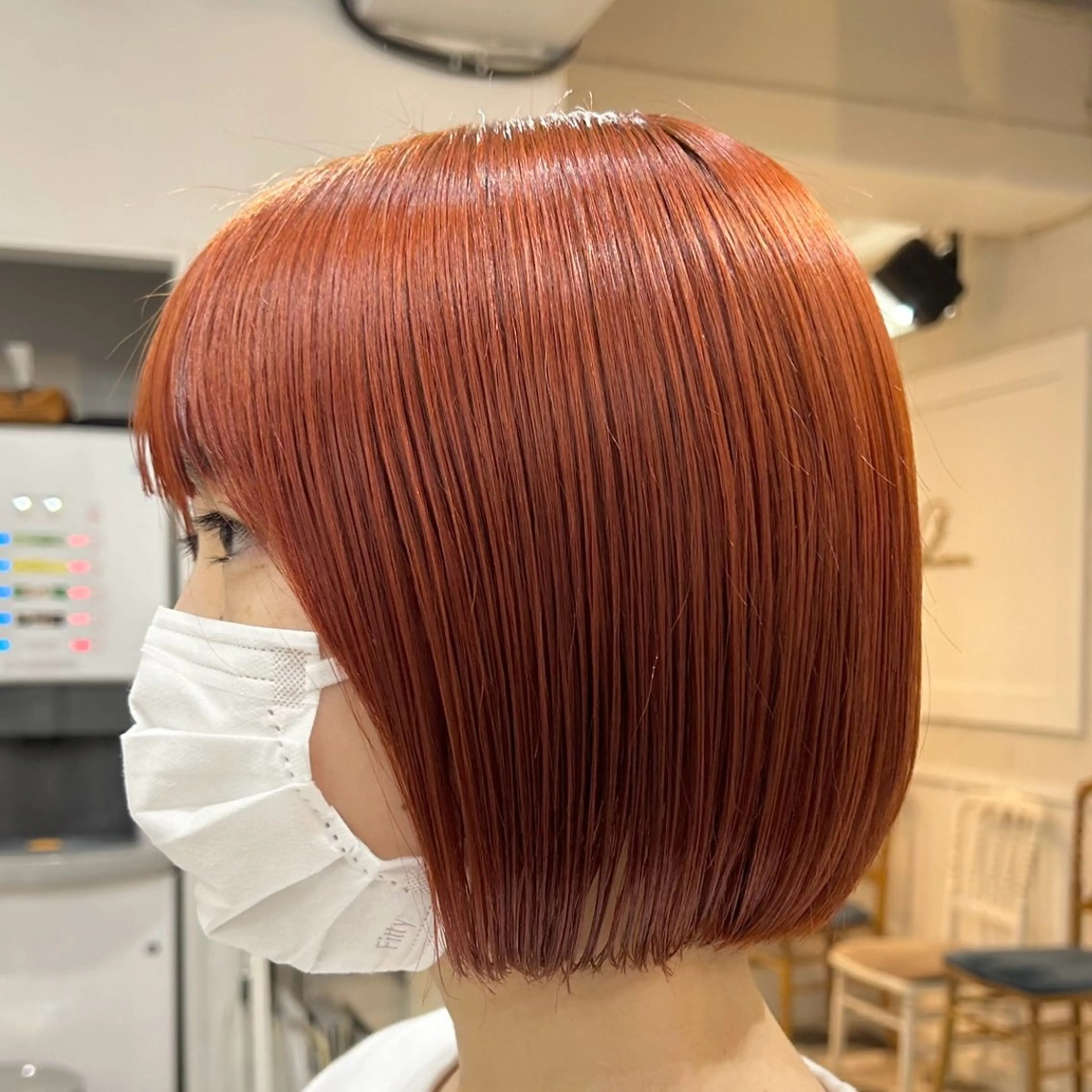 ショート カラー オレンジ ボブ 顔まわりカット/ボブ /🧁とーこ🧁のヘアスタイル