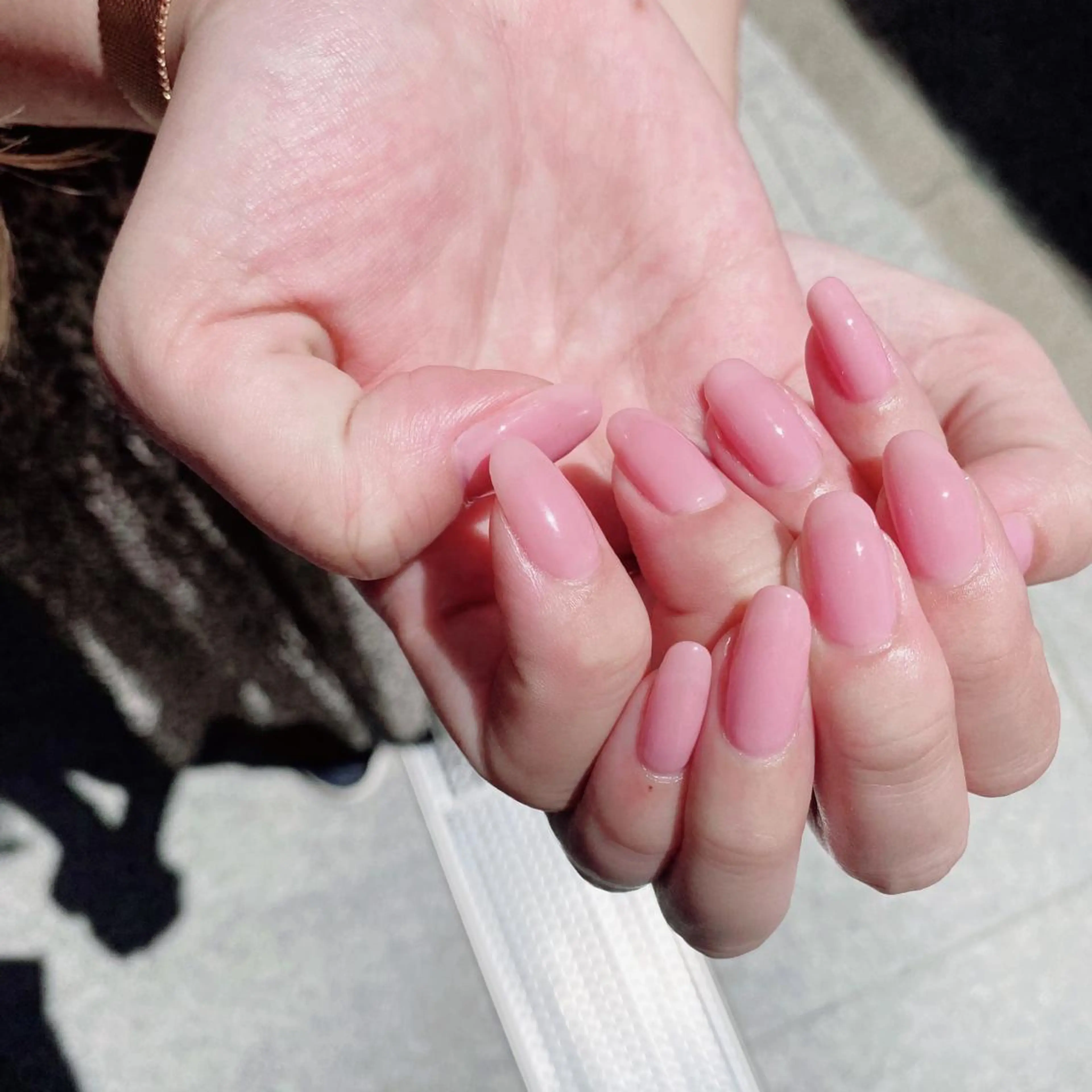 ネイル ジェルネイル ワンカラーネイル パラジェル ピンク 関谷 真登佳のネイルデザイン