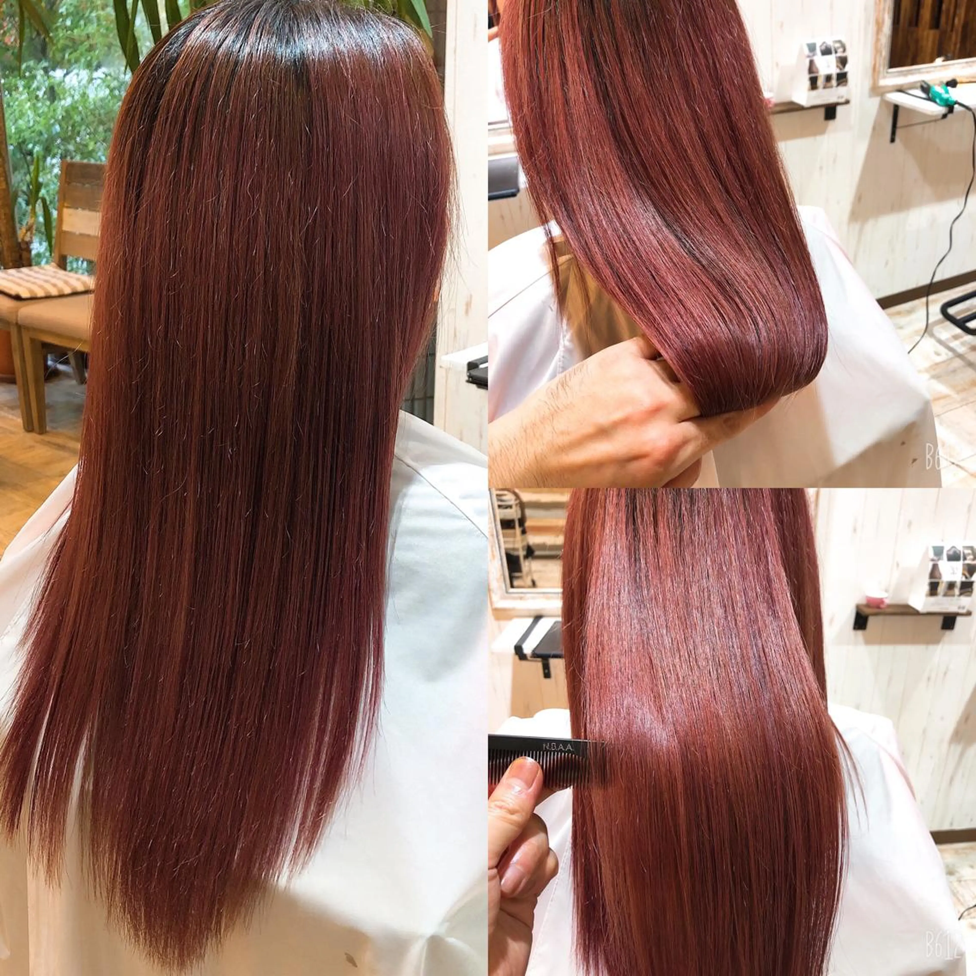 ロング カラー ワンレンボブ アッシュ ベージュカラー ショコラベージュ ダークアッシュ ✨大人可愛い美髪専門 ／TIARA桜木町のヘアスタイル