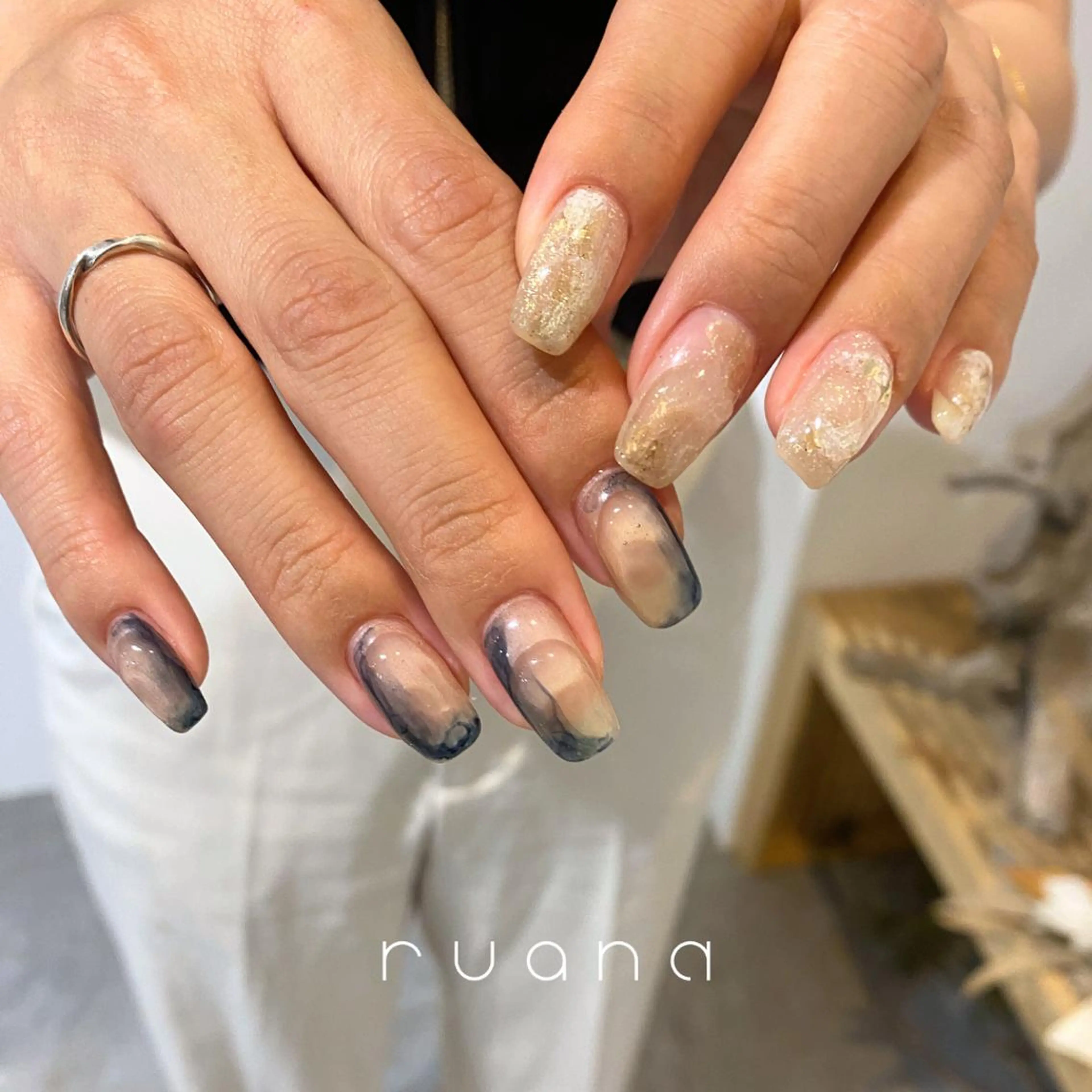 ネイル ニュアンスネイル🧡 rionaのネイルデザイン