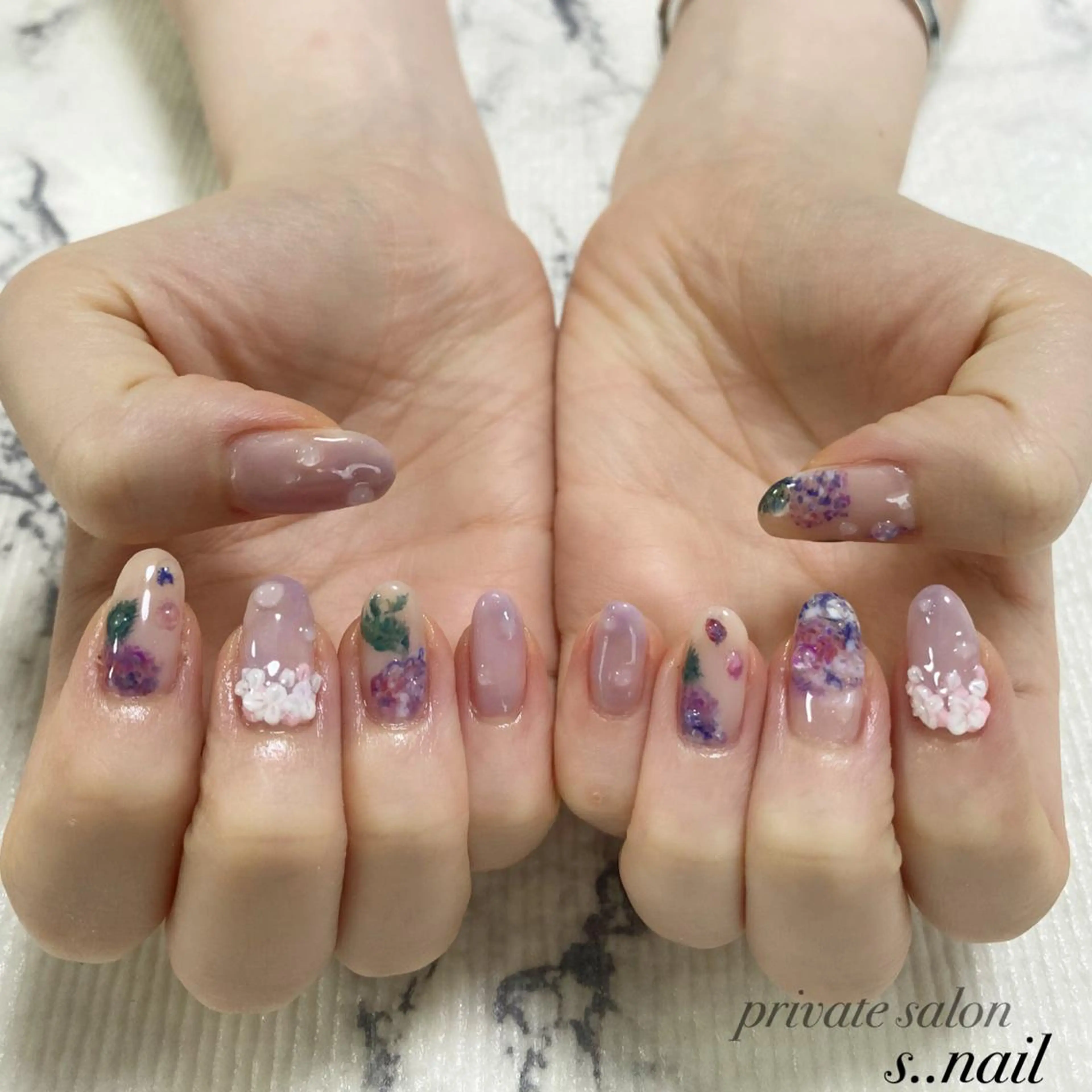 ネイル フラワーネイル ハンドネイル フットネイル s..nail / MORITAのネイルデザイン