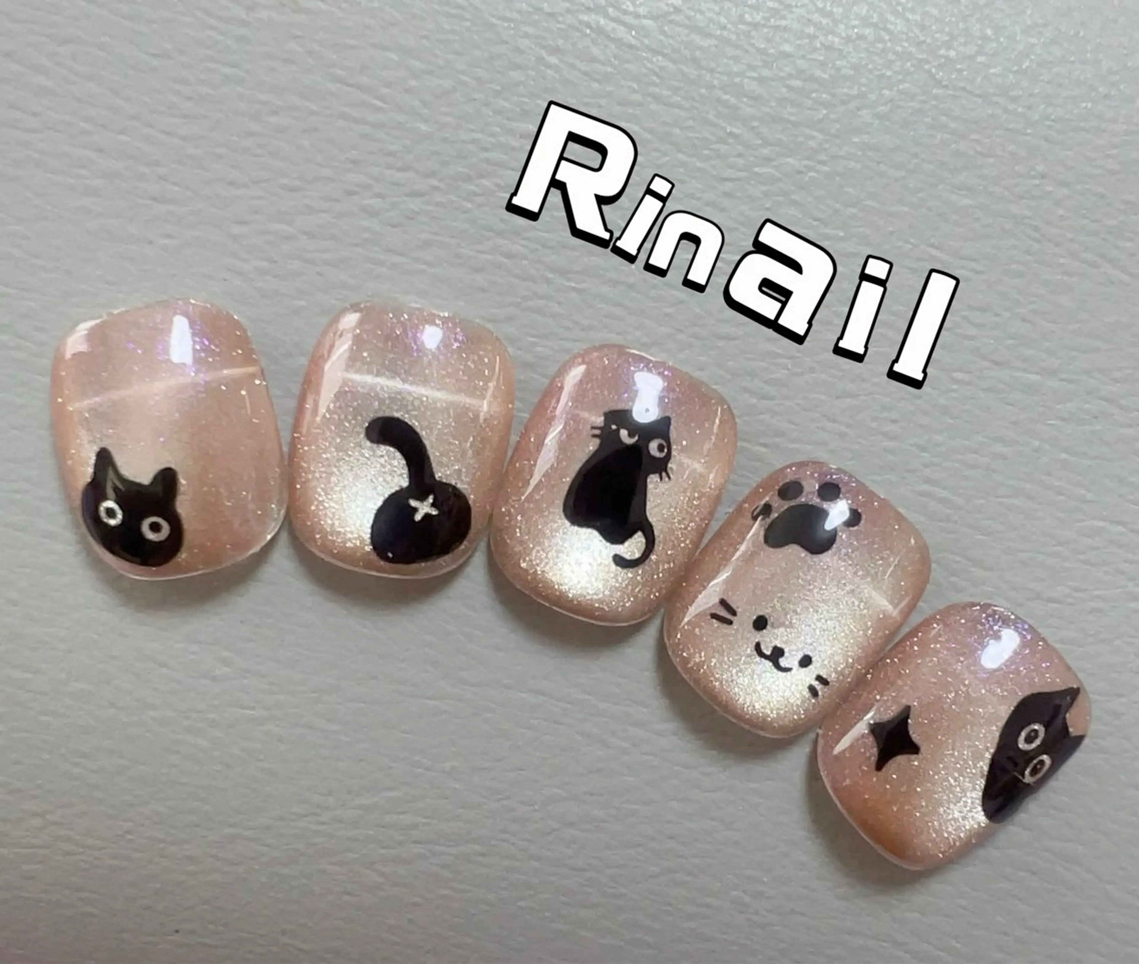 ミニモ学割　カラーorマグネットにシールでデザイン　いろんな模様が楽しめる　ご新規の方ジェルオフ無料の写真