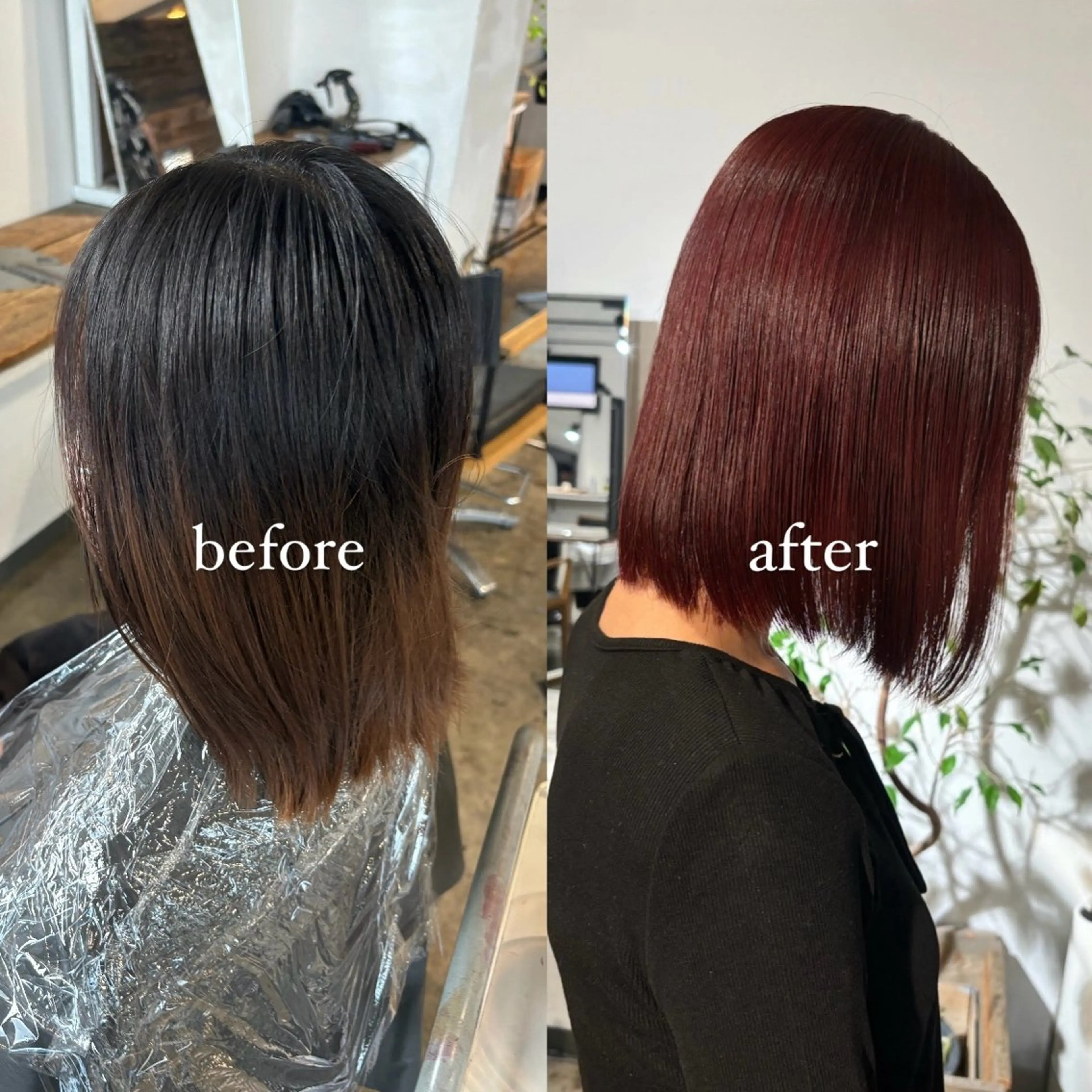 セミロング カラー ブリーチ ケアカラー ダブルカラー ブリーチなしカラー 髪質改善 暖色カラー🍒 ケアブリーチ/akiのヘアスタイル