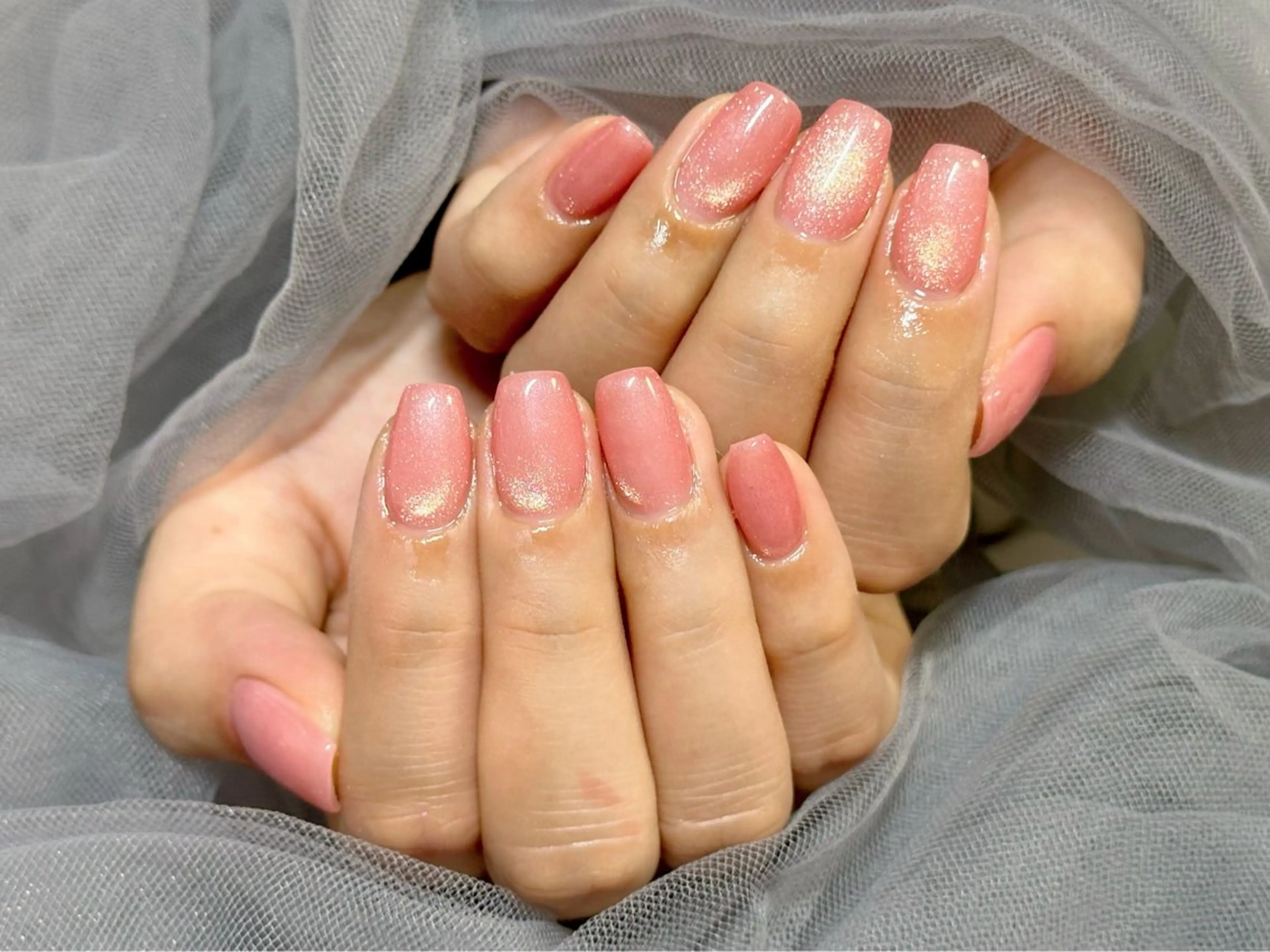 ネイル マグネットネイル ピンク ハンドネイル KURELLY所属・Nail Salon KURELLYのネイルデザイン