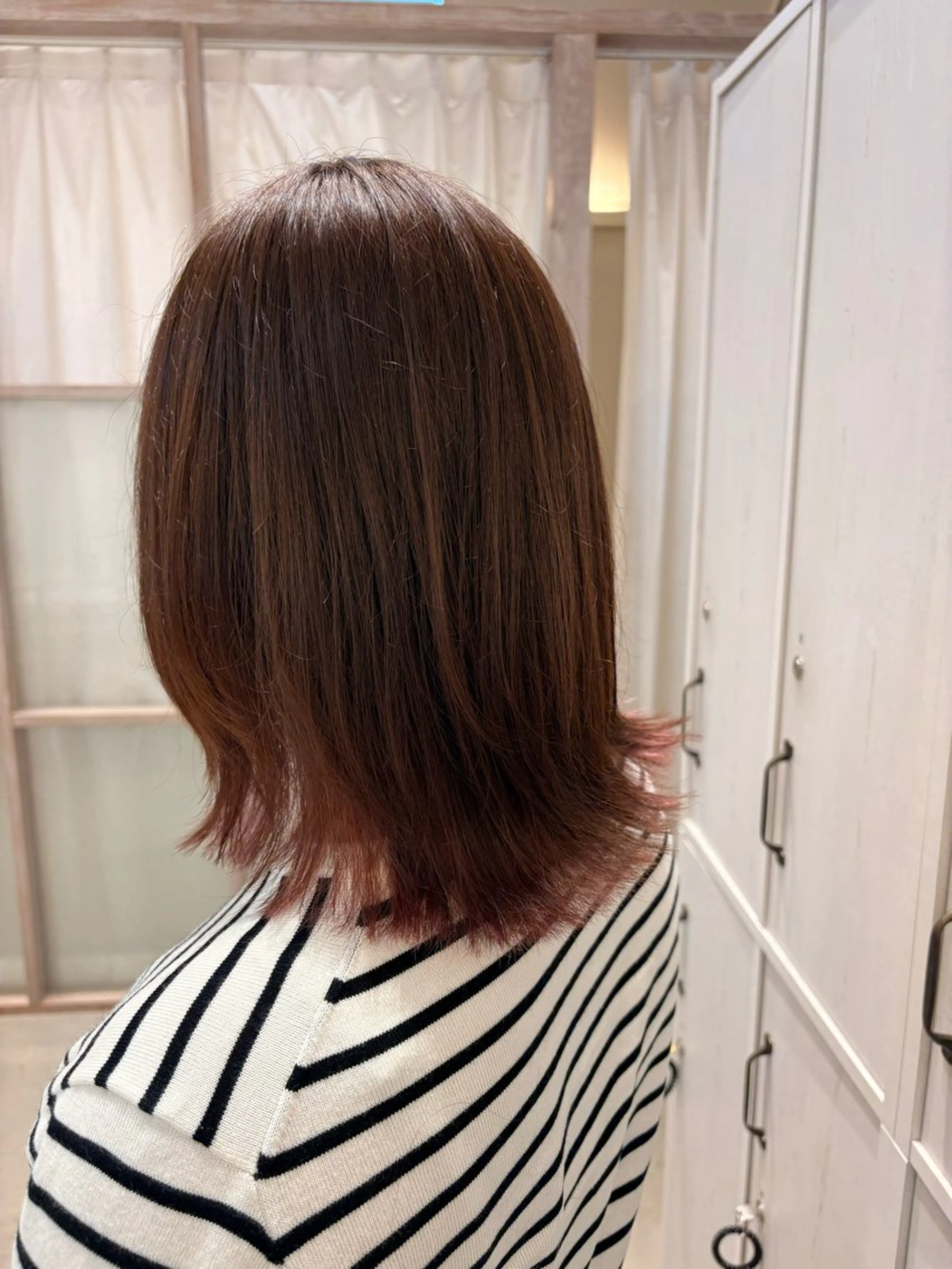 ミディアム カラー カット ヘアカラー トリートメント つちだ ゆうひ / 暗髪カラー⟡.·のヘアスタイル