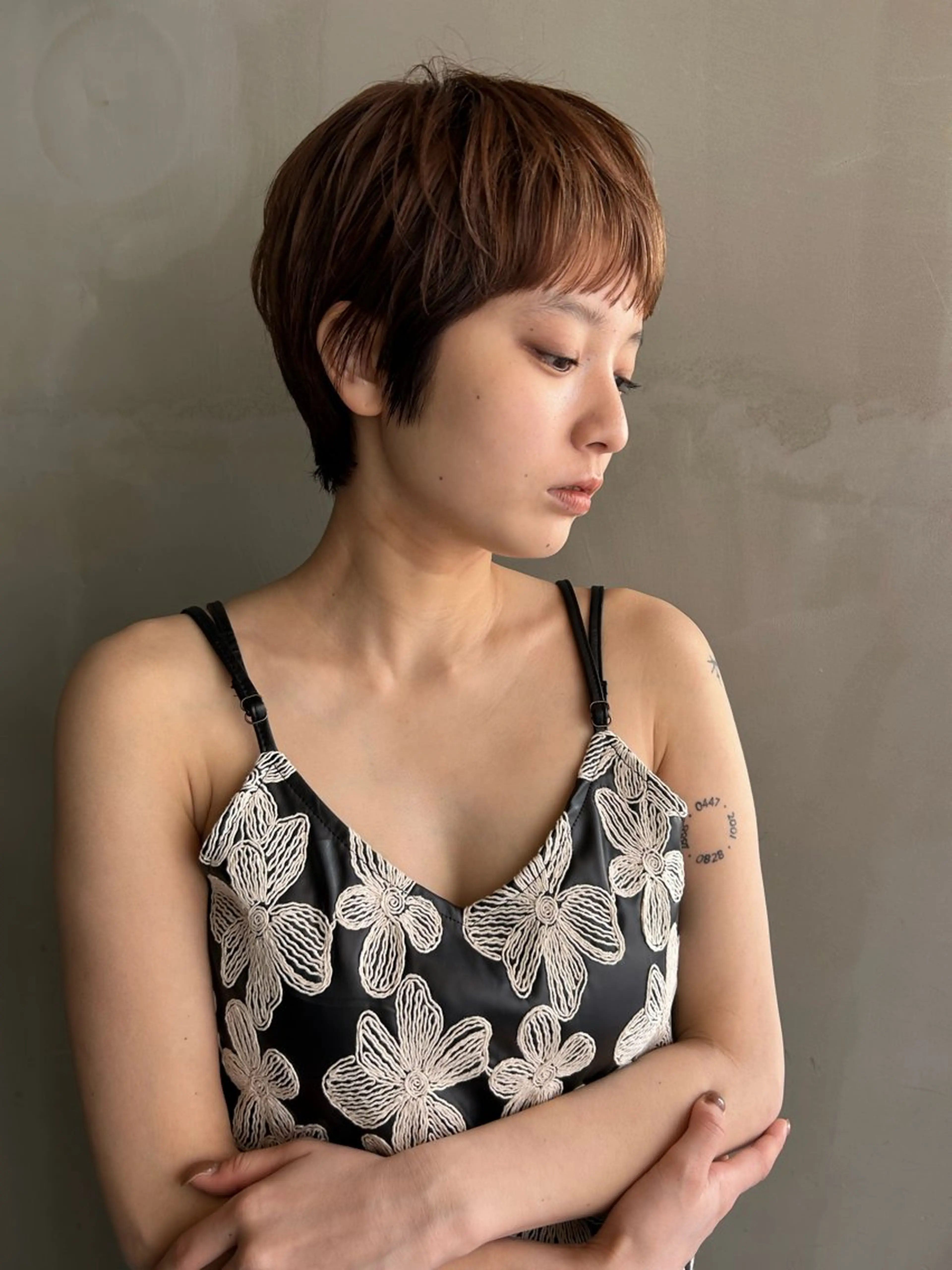 ショート カラー カット ヘアカラー トリートメント ショート/ボブ/ 心斎橋/宮脇美奈のヘアスタイル