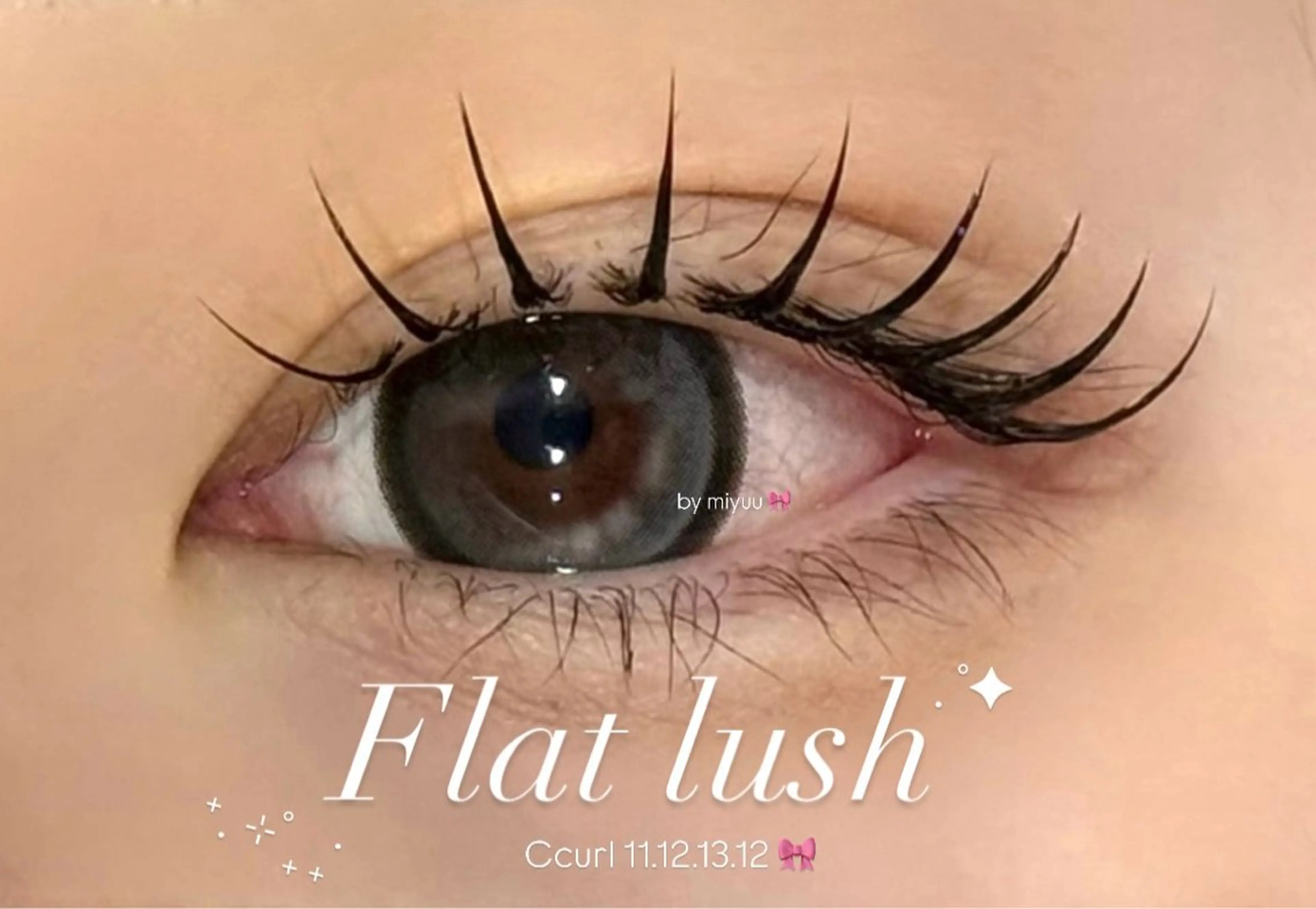 無料モデルフラットラッシュ100本🎀(キュートデザイン)※補足事項必ずお読み下さいお読み頂いた方のみ施術可能になりますの写真