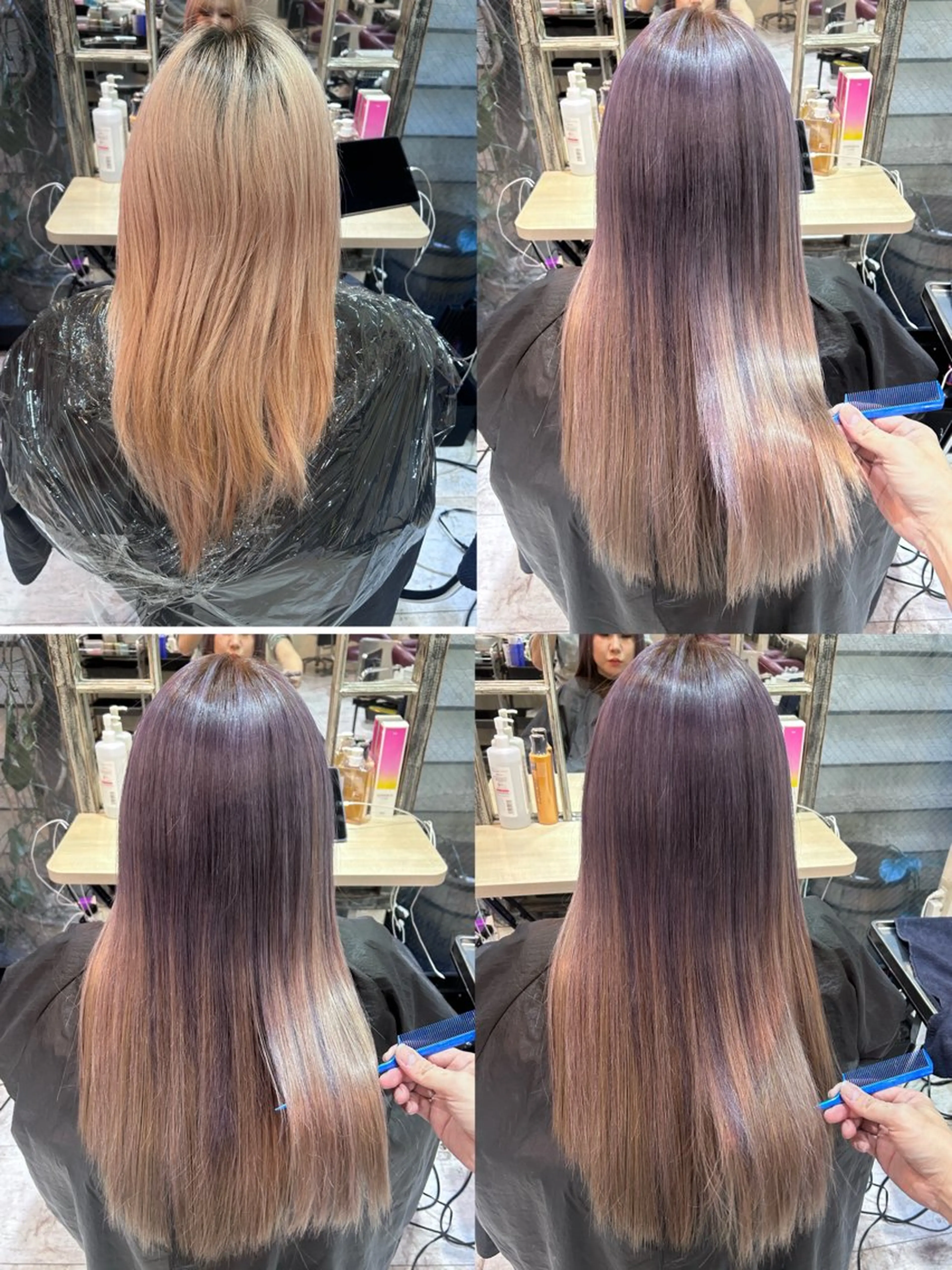 ロング カラー ササ キのヘアスタイル