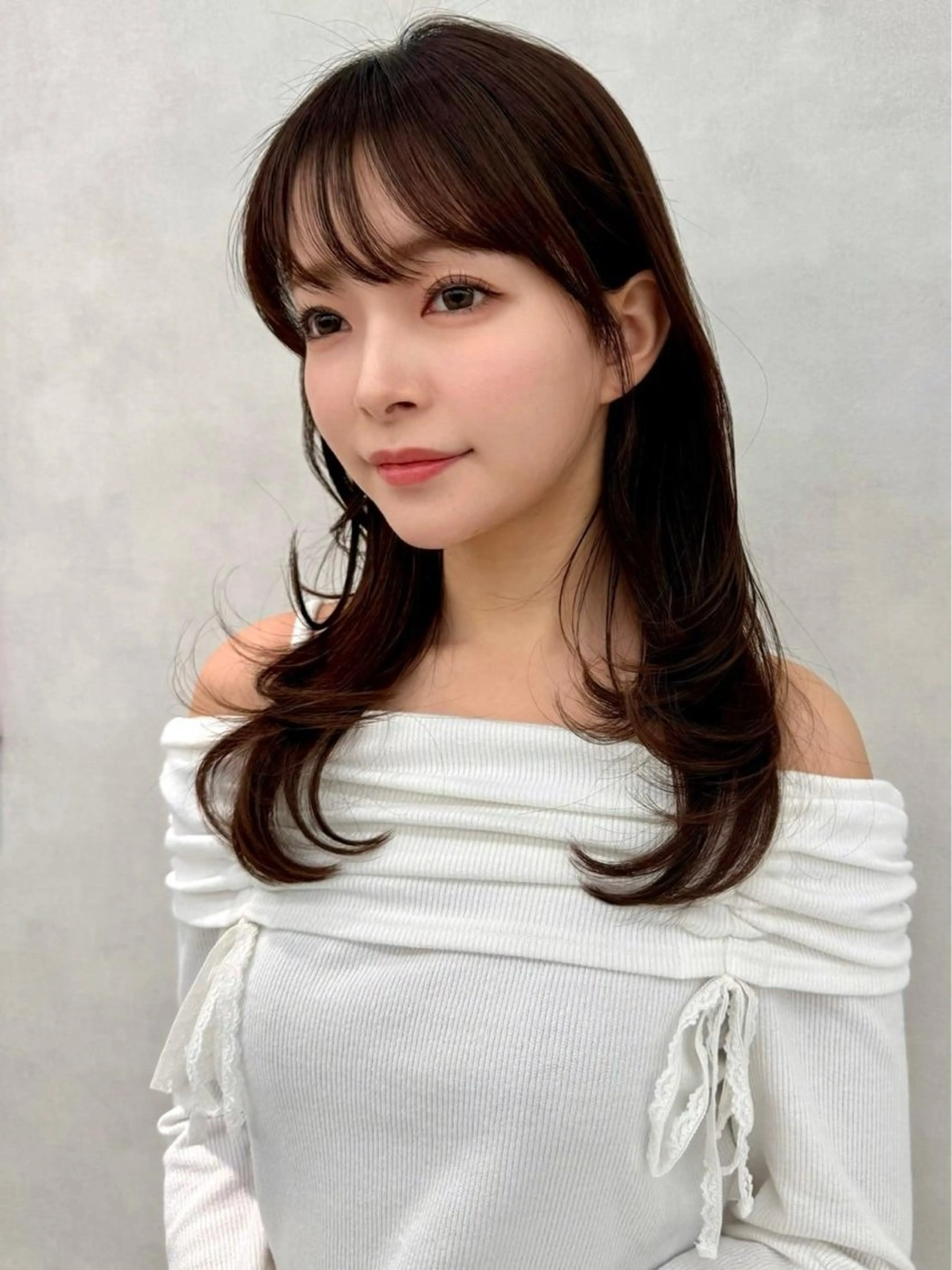 ロング カラー カット ヘアカラー トリートメント 🇰🇷韓国レイヤー ケアカラー／田川佑紀のヘアスタイル