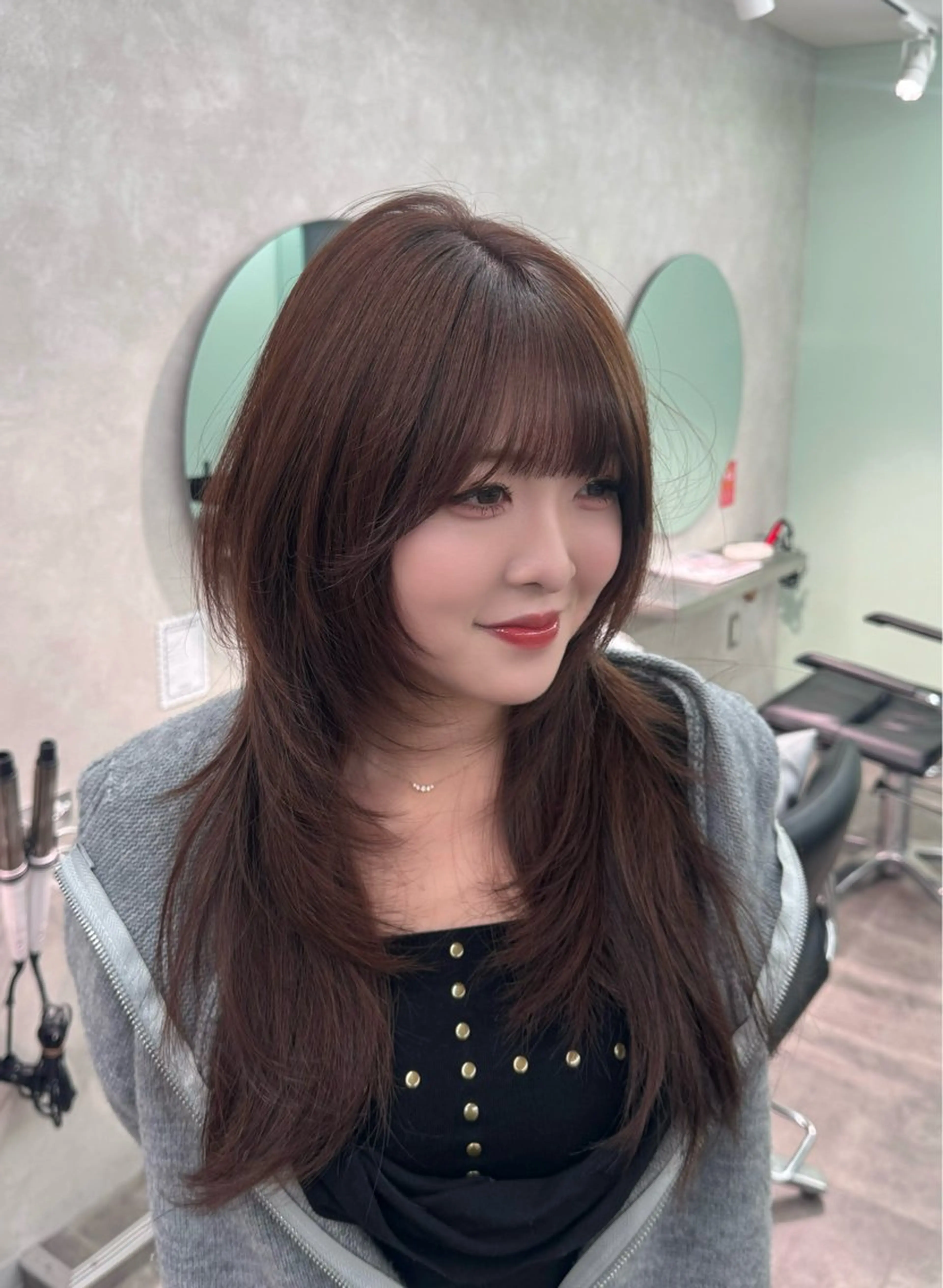 ロング カラー カット ヘアカラー レイヤーカット職人 🇰🇷千葉韓国ヘアのヘアスタイル