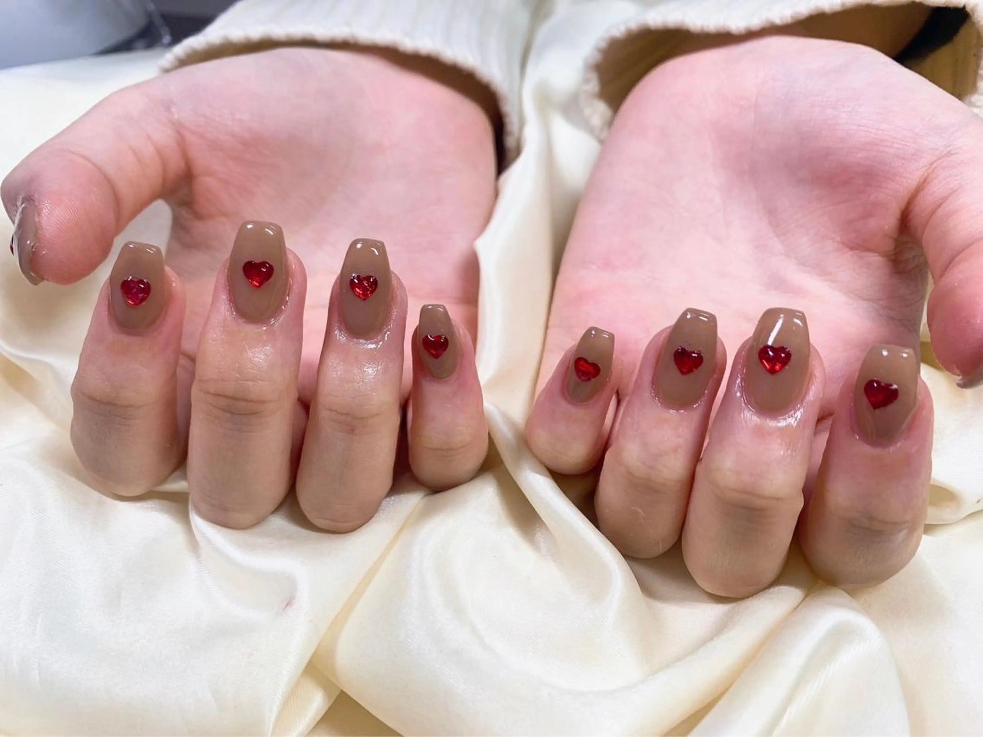 ネイル フットネイル フレンチネイル ジェルネイル ハート ホログラムネイル ハンドネイル Mogu nail 二子玉川のネイルデザイン