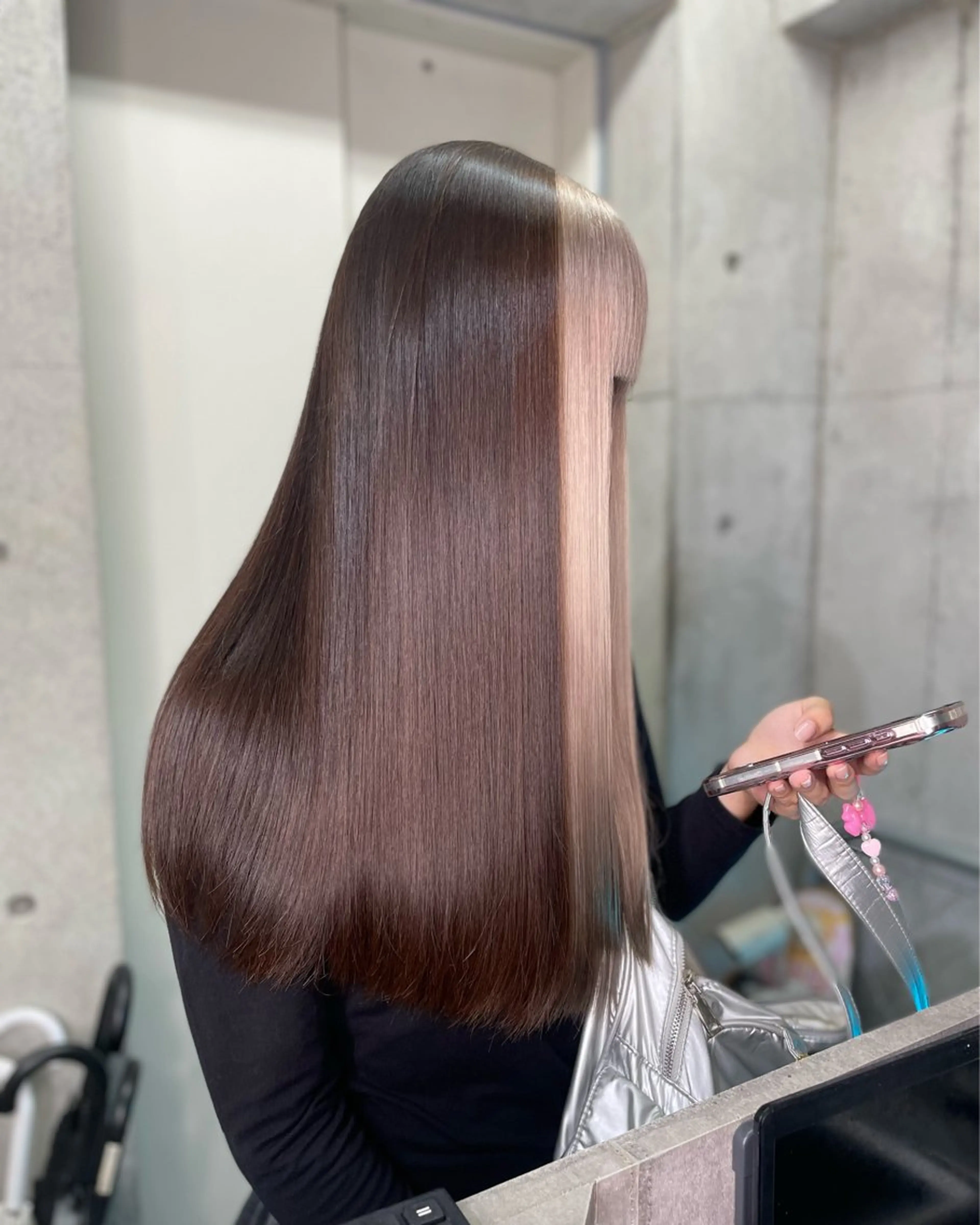 ロング カラー ミストバング ブロンド フェイスフレーミング ホワイトブロンド ヘアカラー トリートメント ヘアセット 🌟ブリーチ/ボブ/ レイヤー渋谷☀️のヘアスタイル