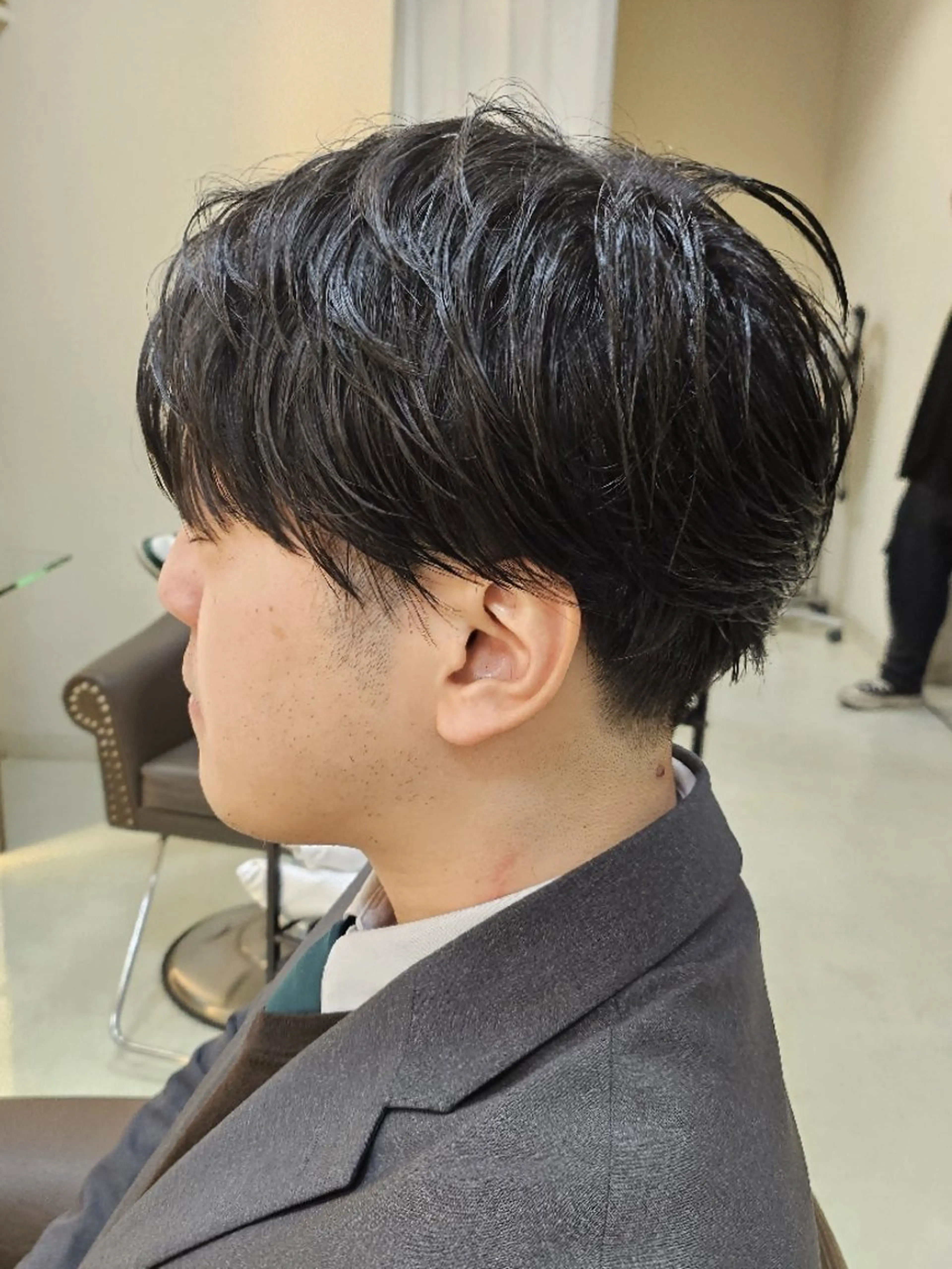 メンズ ショート マッシュ レイヤーカット マッシュヘア 臼井 早智のヘアスタイル