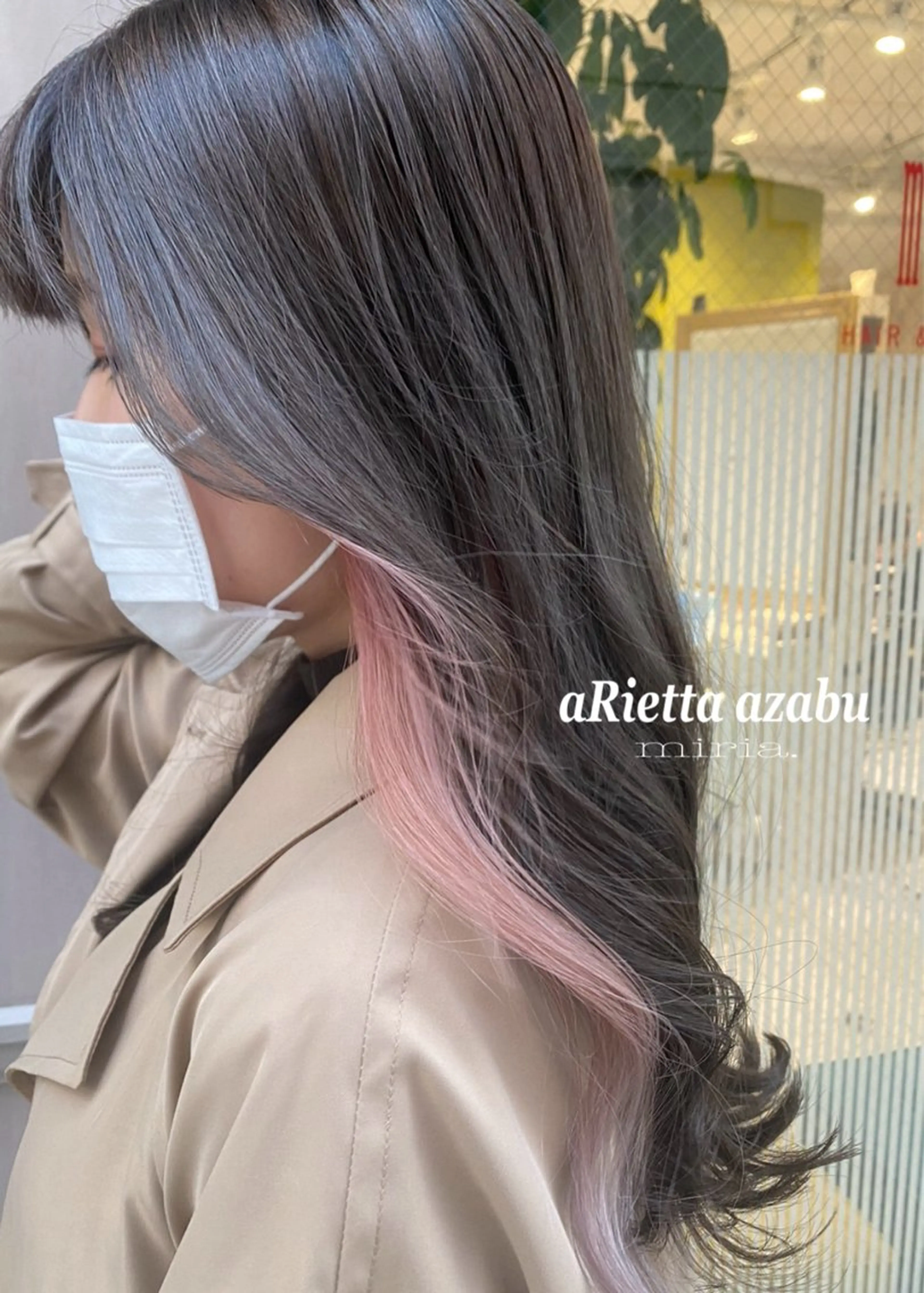 ロング カラー 切りっぱなしボブ ワンレンボブ ショートボブ アッシュ バレイヤージュ ヘアカラー 韓・中華美女ヘア 🇰🇷×🇨🇳のヘアスタイル