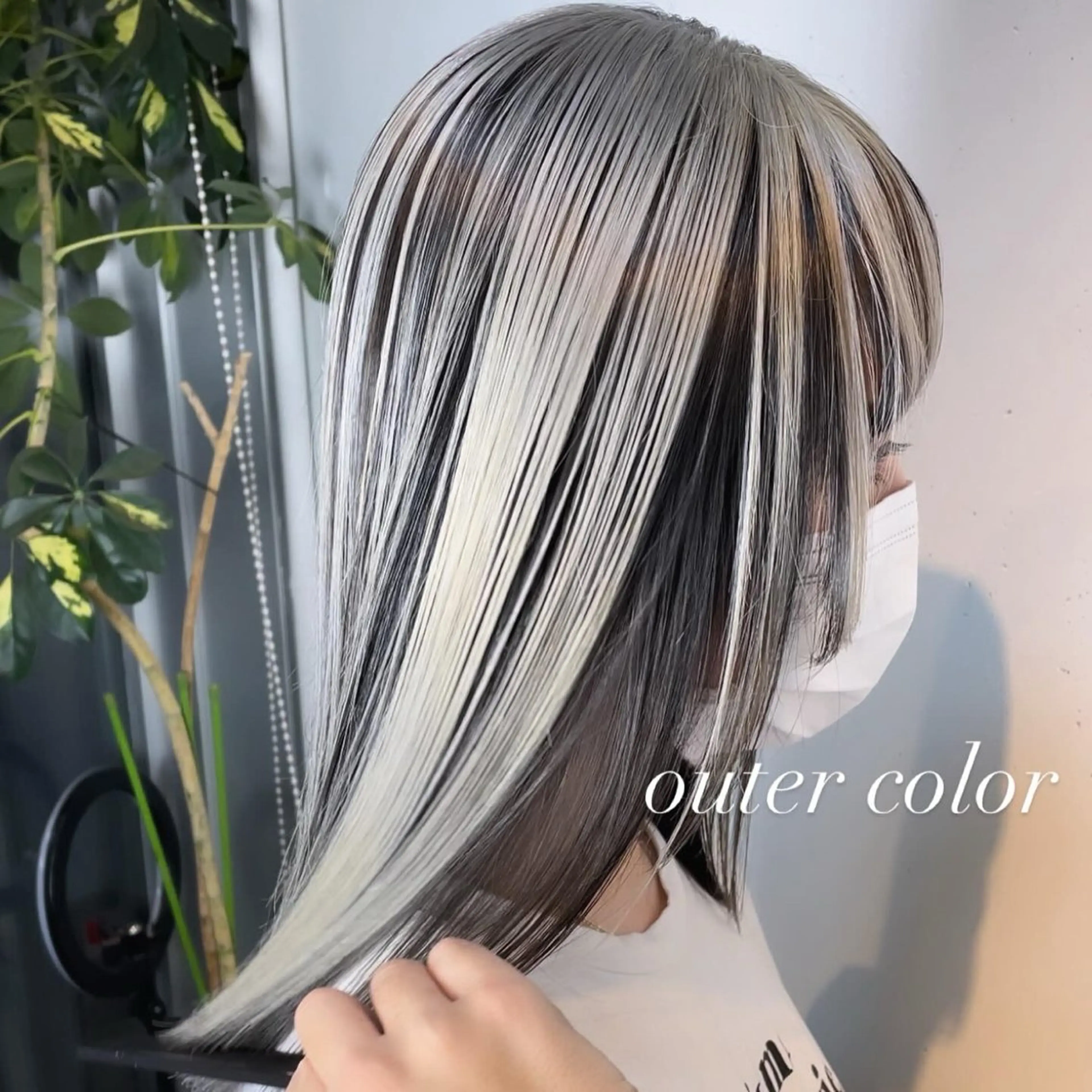 セミロング カラー カット ヘアカラー トリートメント ヘアセット 💜ハイトーン💛 マジカルかいちゃんのヘアスタイル