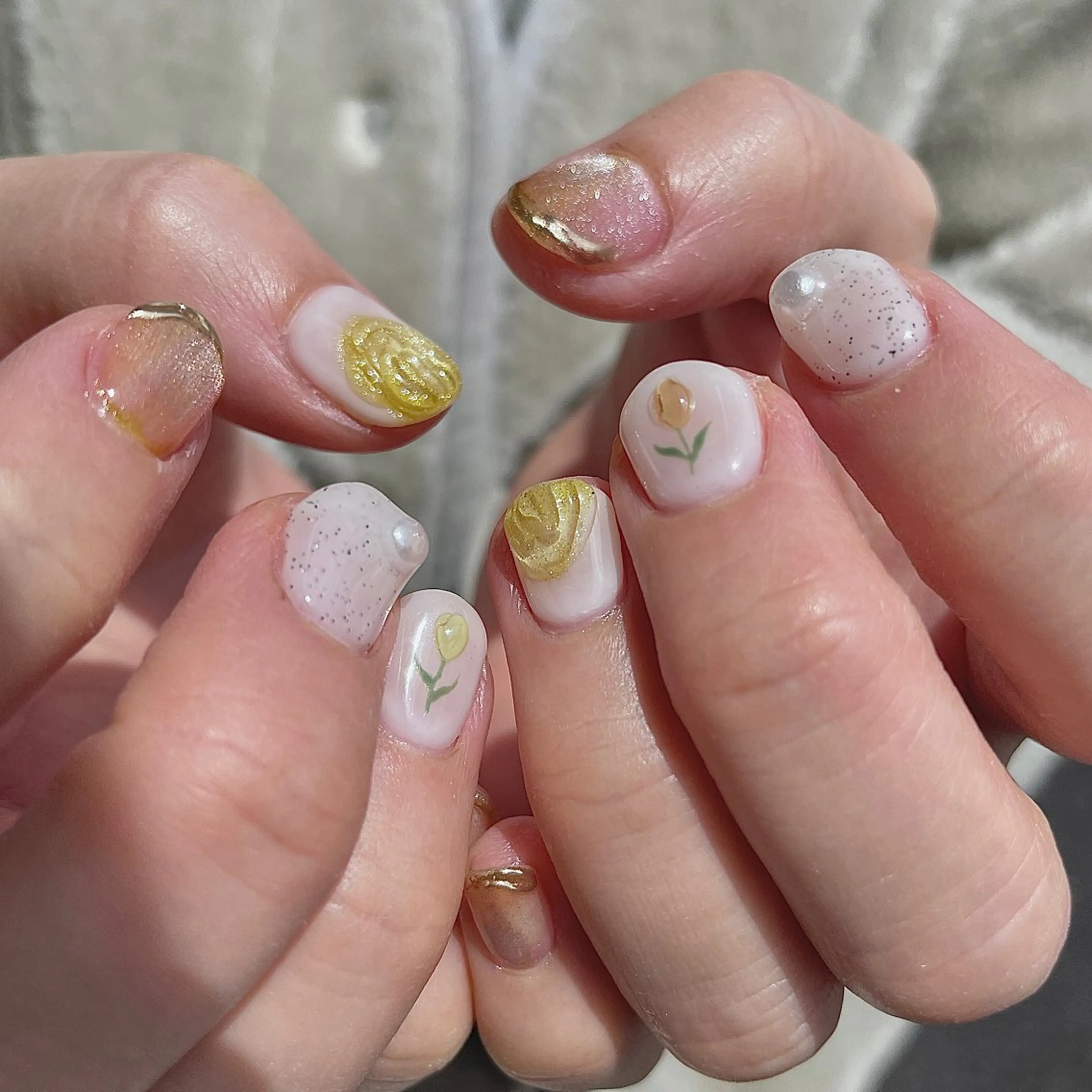 ネイル マグネットネイル ニュアンスネイル ピンク ショートネイル 春ネイル ハンドネイル acs.n所属・ネイル，耳つぼ 風間すみれのその他イメージ