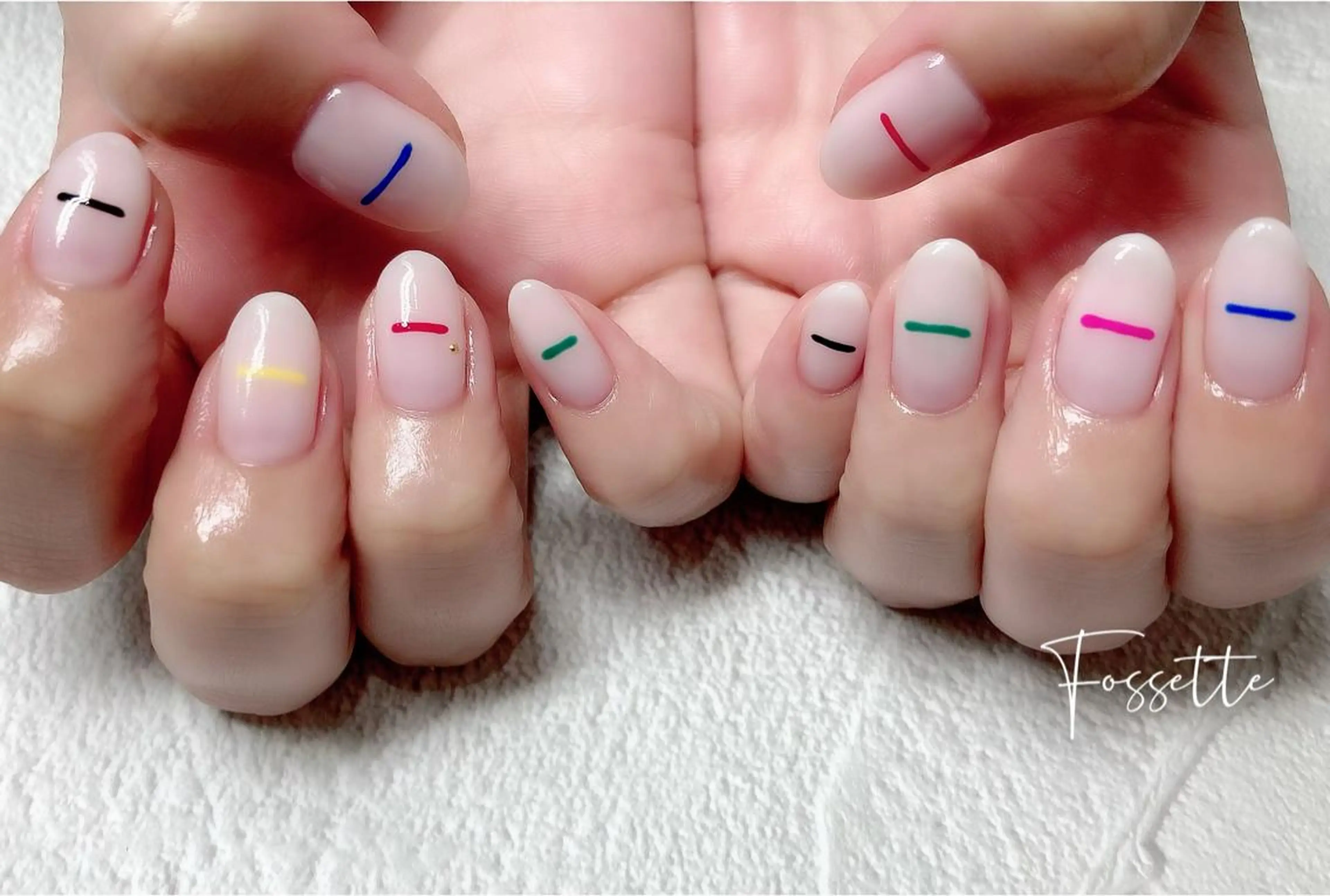 ネイル アートネイル ワンカラーネイル シンプルネイル nailsalon Fossetteのネイルデザイン