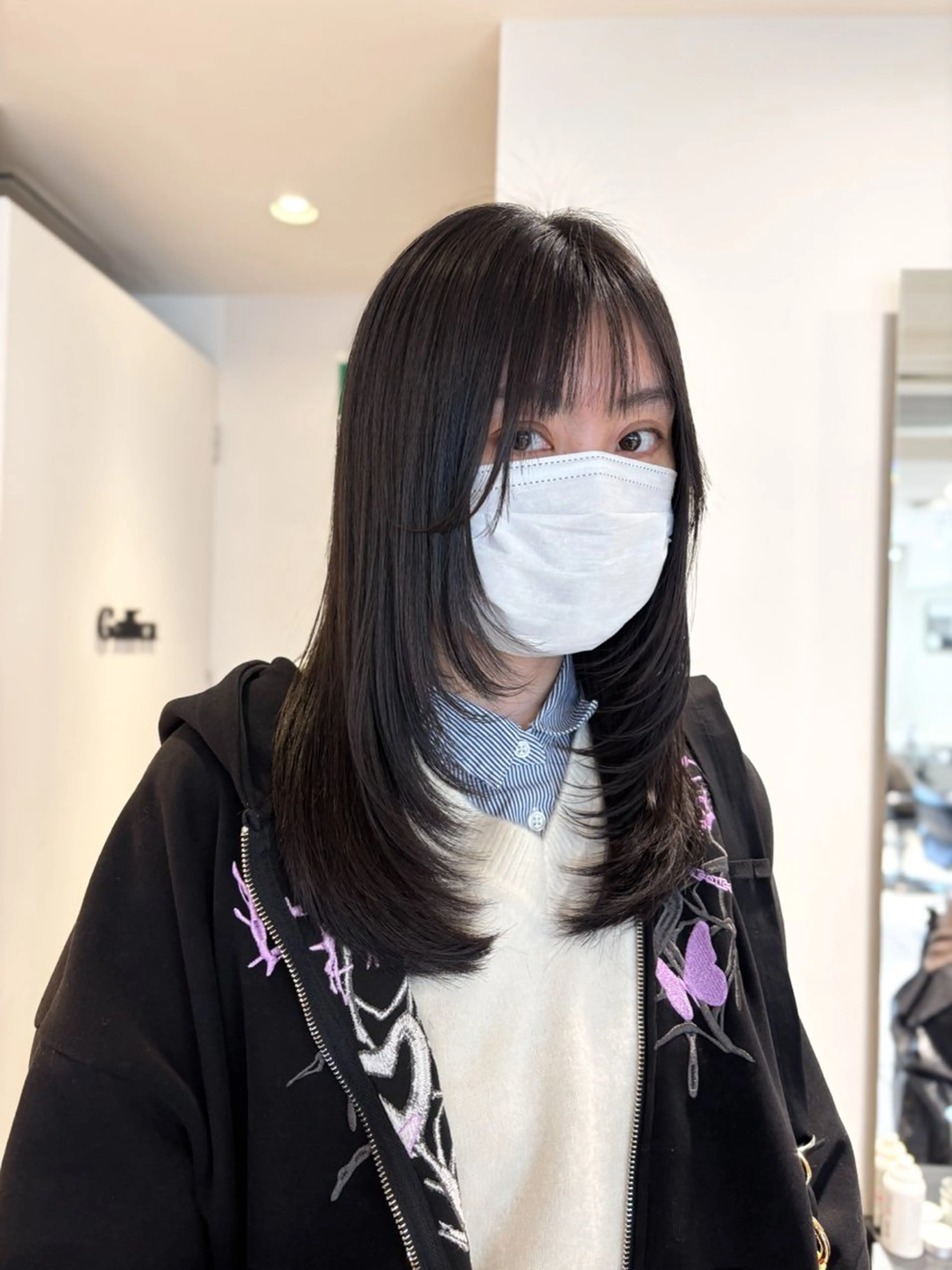 セミロング カラー レイヤーカット カット トリートメント 艶髪ハイトーン/ レイヤー/yuiのヘアスタイル