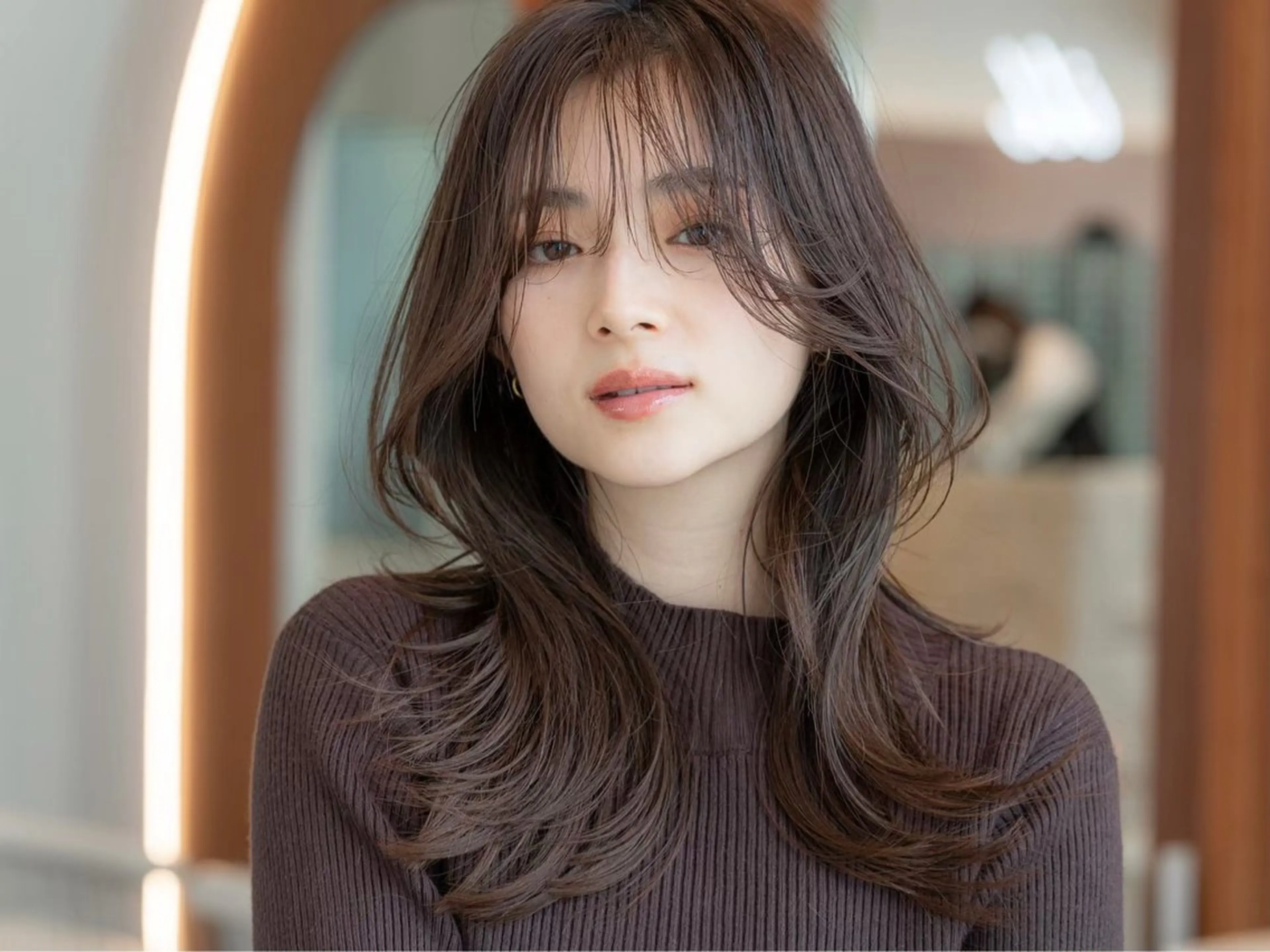 セミロング カラー 透明感カラー カット ヘアカラー トリートメント HAVANA所属・レイヤー似合わせ 透明感カラーりきやのヘアスタイル