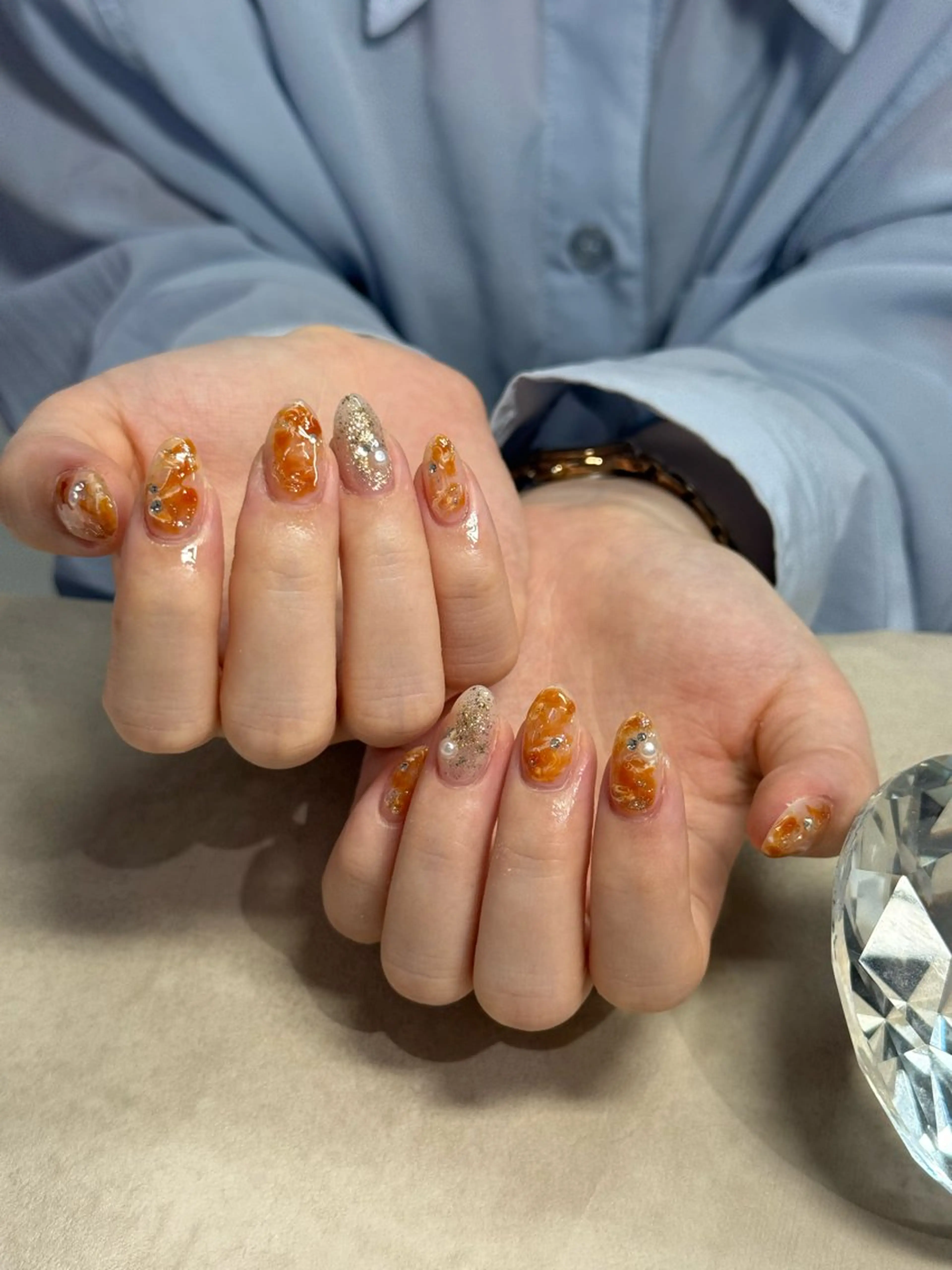 ネイル アートネイル ニュアンスネイル ハンドネイル WOLTOKYO渋谷 yunaのネイルデザイン