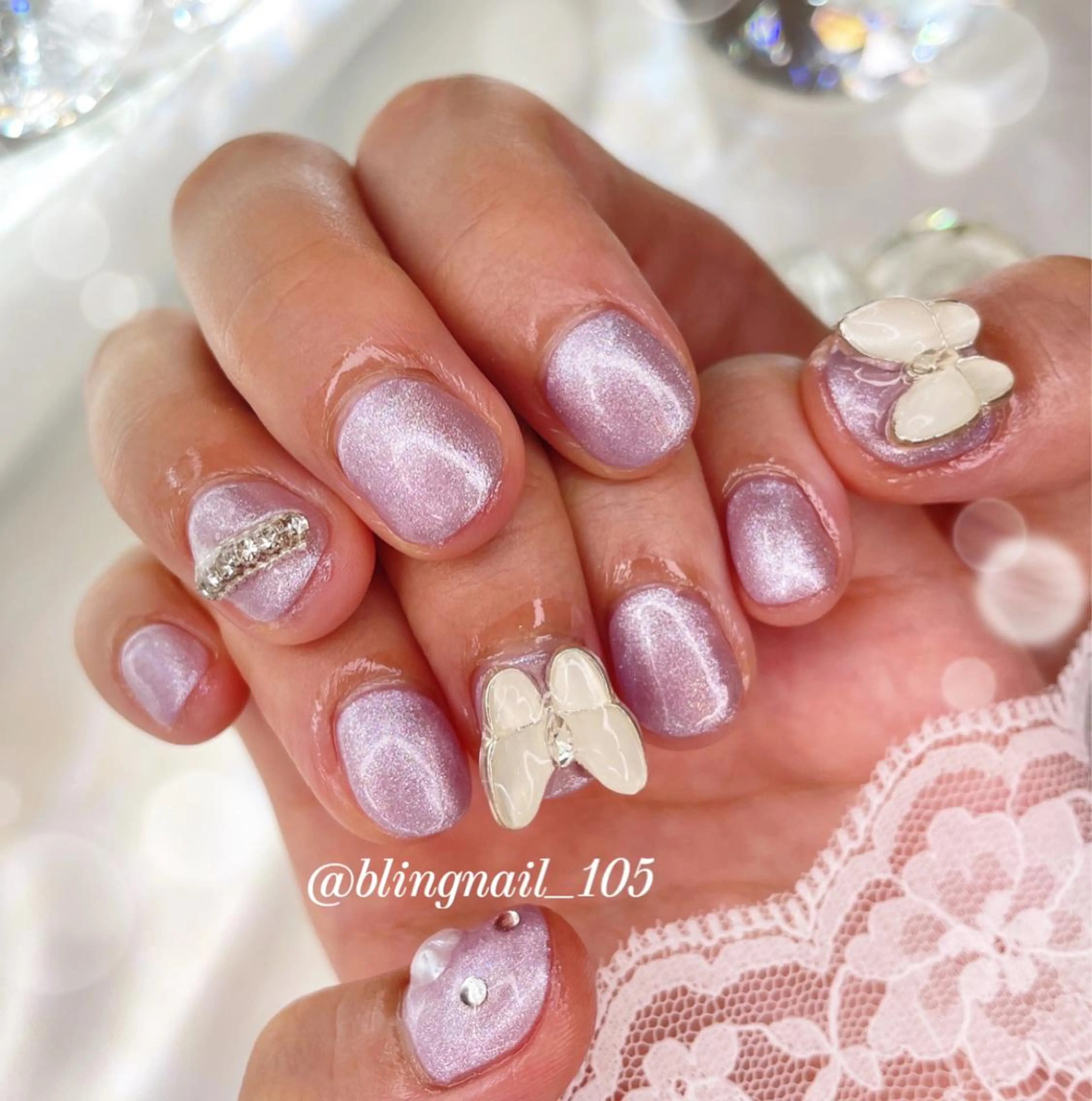 ネイル 23時まで❤︎韓国、 ワンホンネイルのネイルデザイン