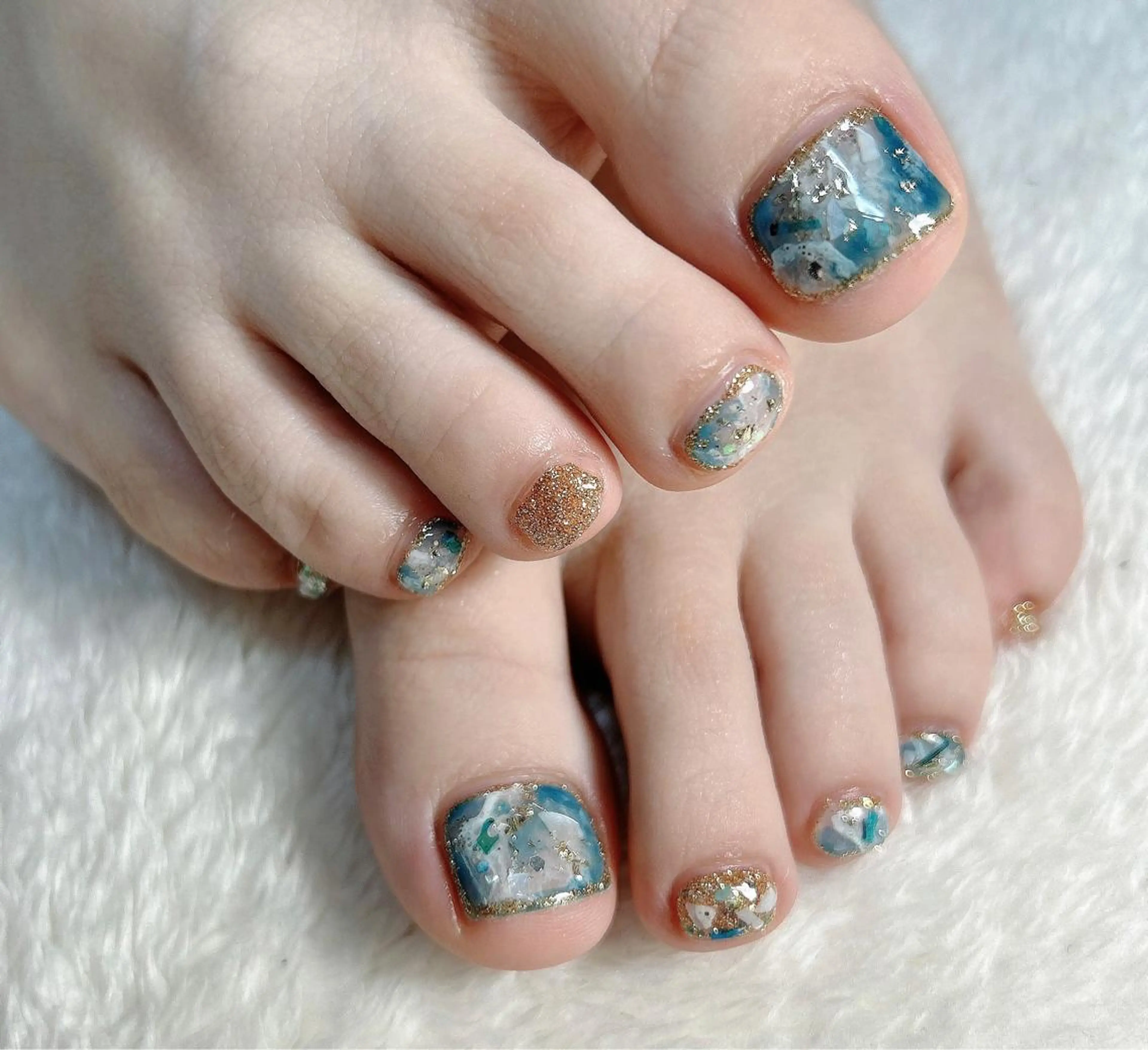 ネイル フットネイル 大理石ネイル(マーブル) フットネイル reve あやののネイルデザイン