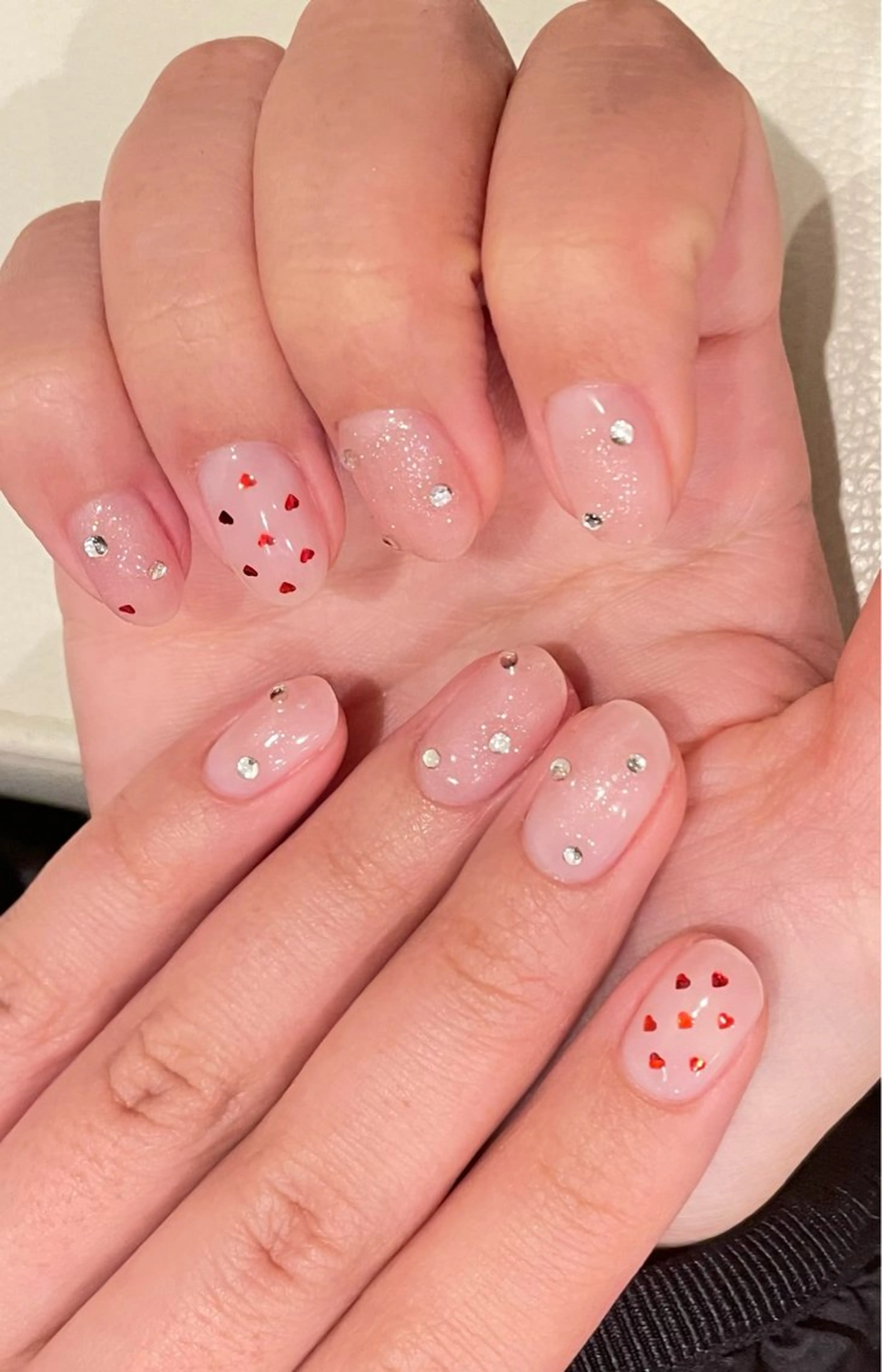 ネイル オーロラネイル チークネイル フレンチネイル ガラスフレンチ グラデーション H&B 楊のネイルデザイン