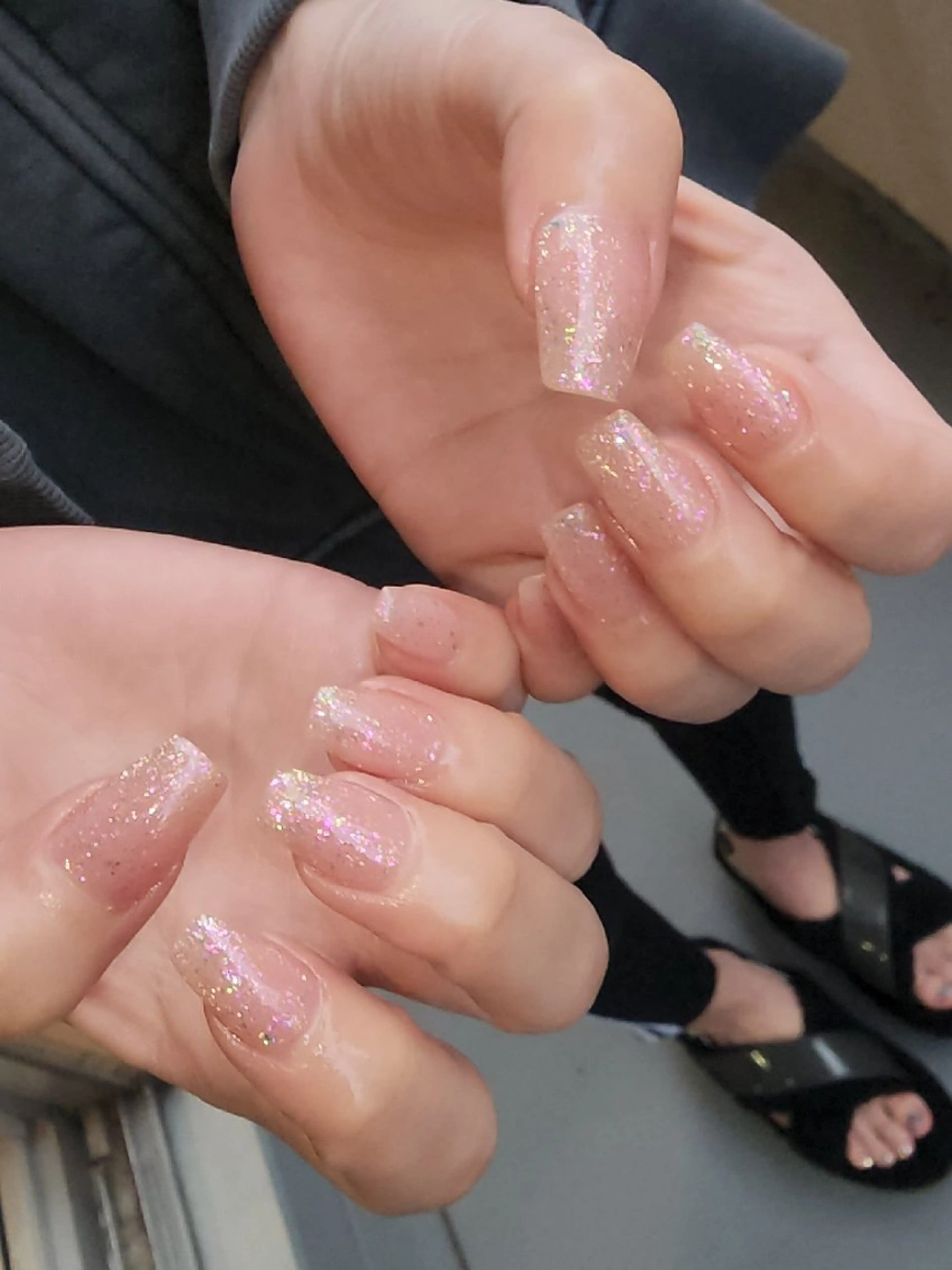 ネイル ラメ(グリッター) ワンカラーネイル ConneQt所属・ETHOSENSE. kimikaのネイルデザイン