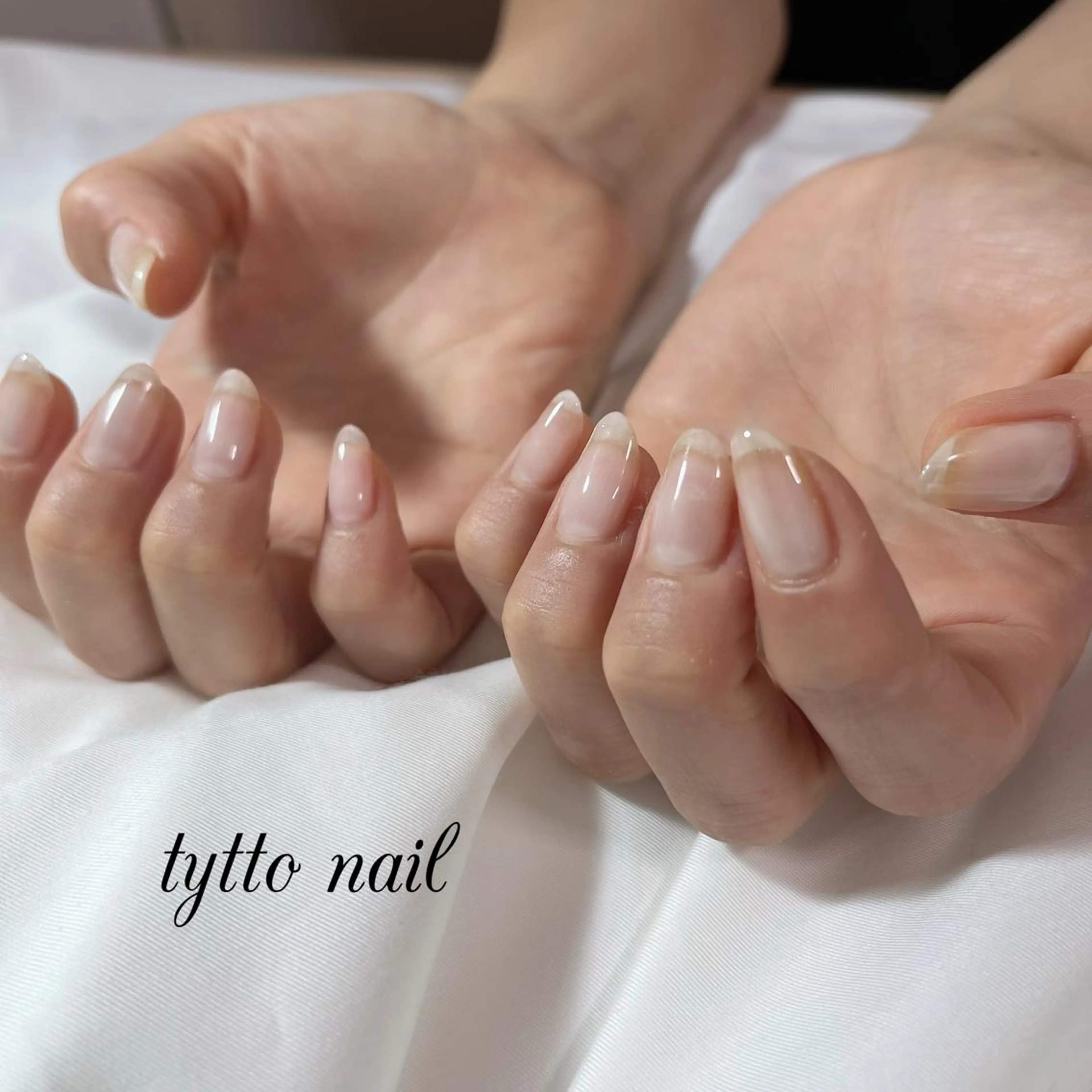 ネイル クリアネイル オフィスネイル ワンカラーネイル シンプルネイル ハンドネイル tytto nail ❤︎‪‪eri‪‪のネイルデザイン