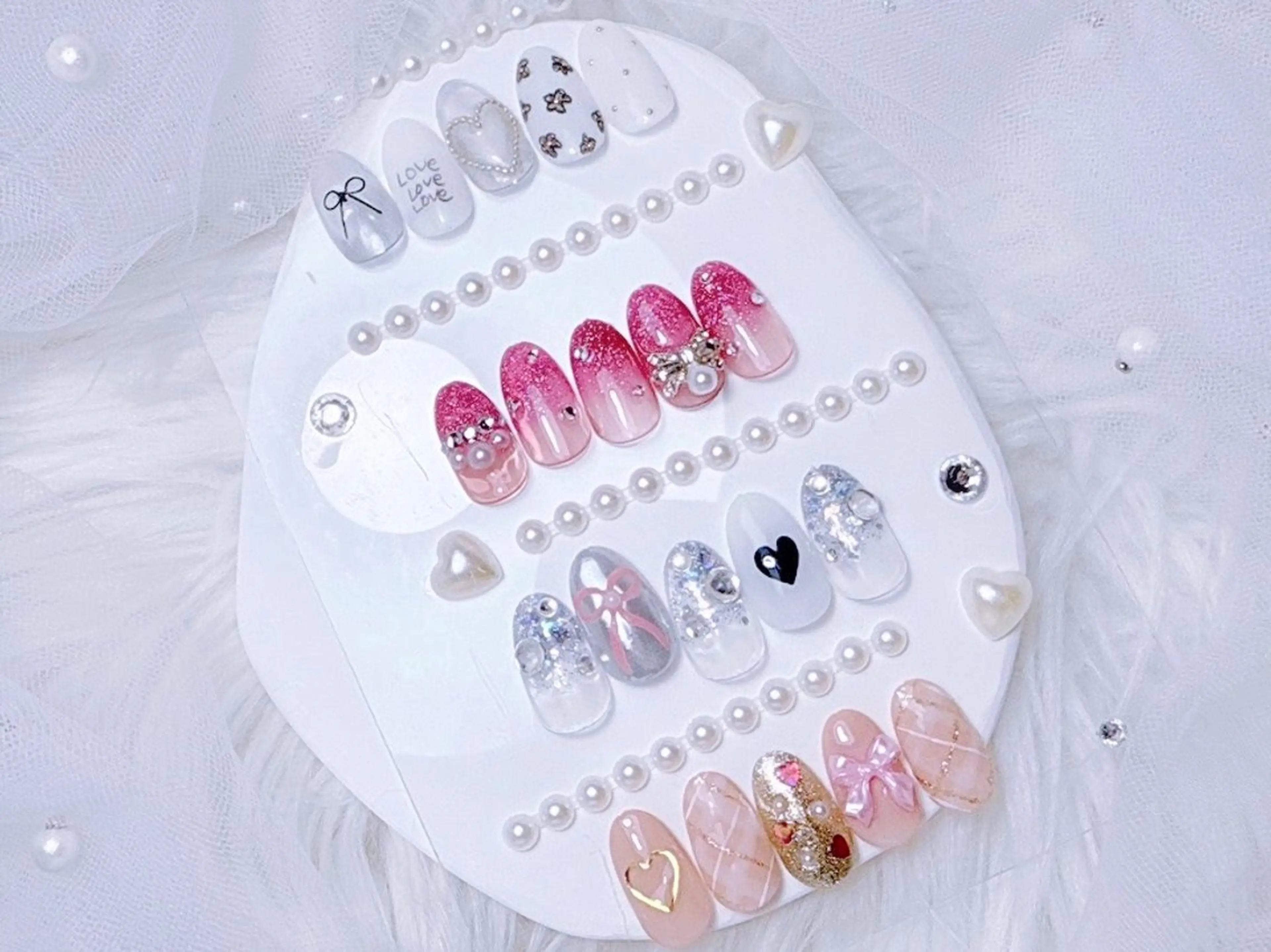 トレンド韓国ネイル𓂃🎀𓈒𓏸の写真