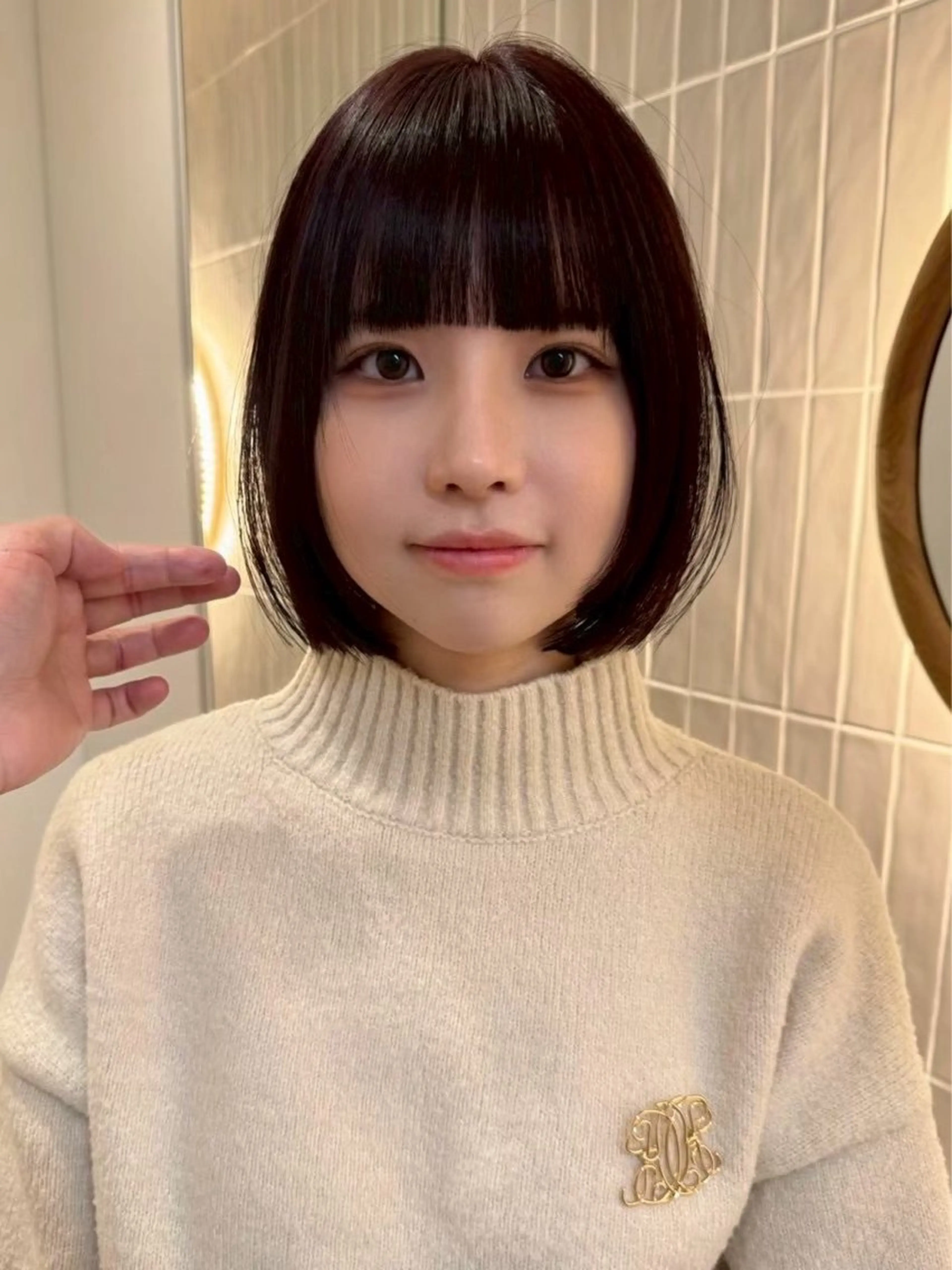 ショート 髪質改善 縮毛矯正 トリートメント カット nok所属・nok Osakaのヘアスタイル