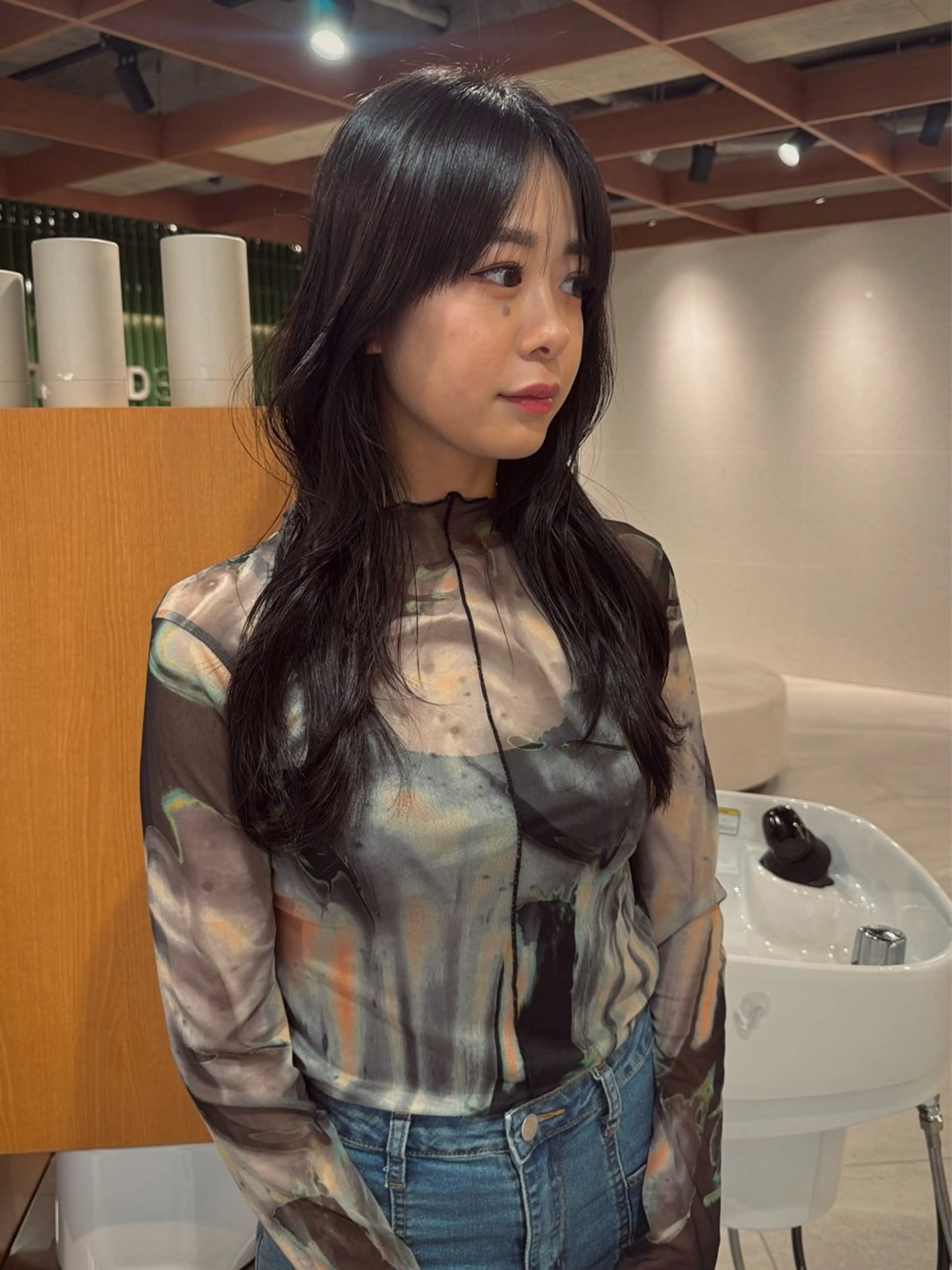 ロング カラー カット ヘアカラー レイヤーカット ボブパーマNo.1のヘアスタイル