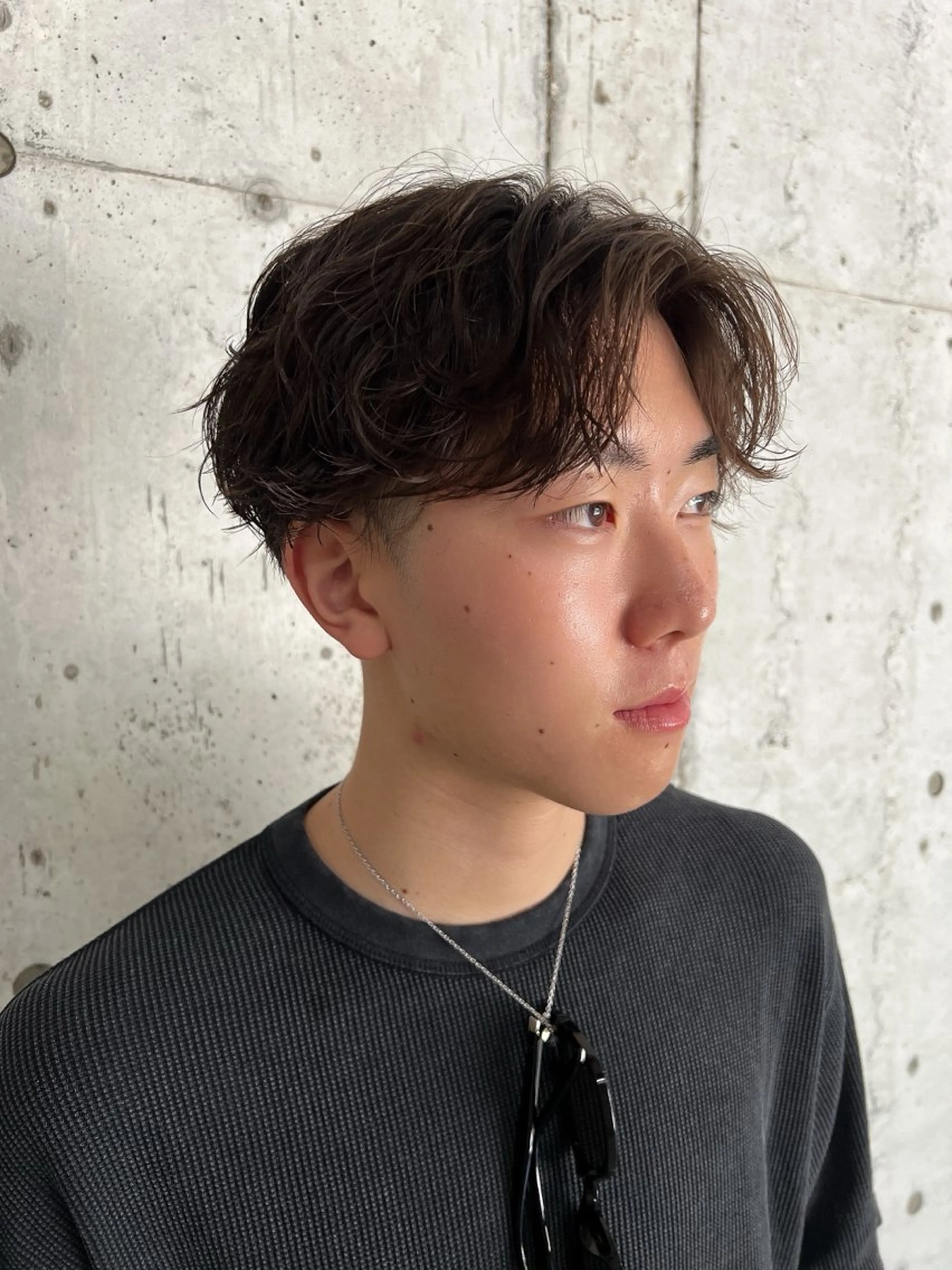 ショート パーマ メンズ メンズパーマ カット パーマ keita💫暖色系 💫ハイトーン💫のヘアスタイル