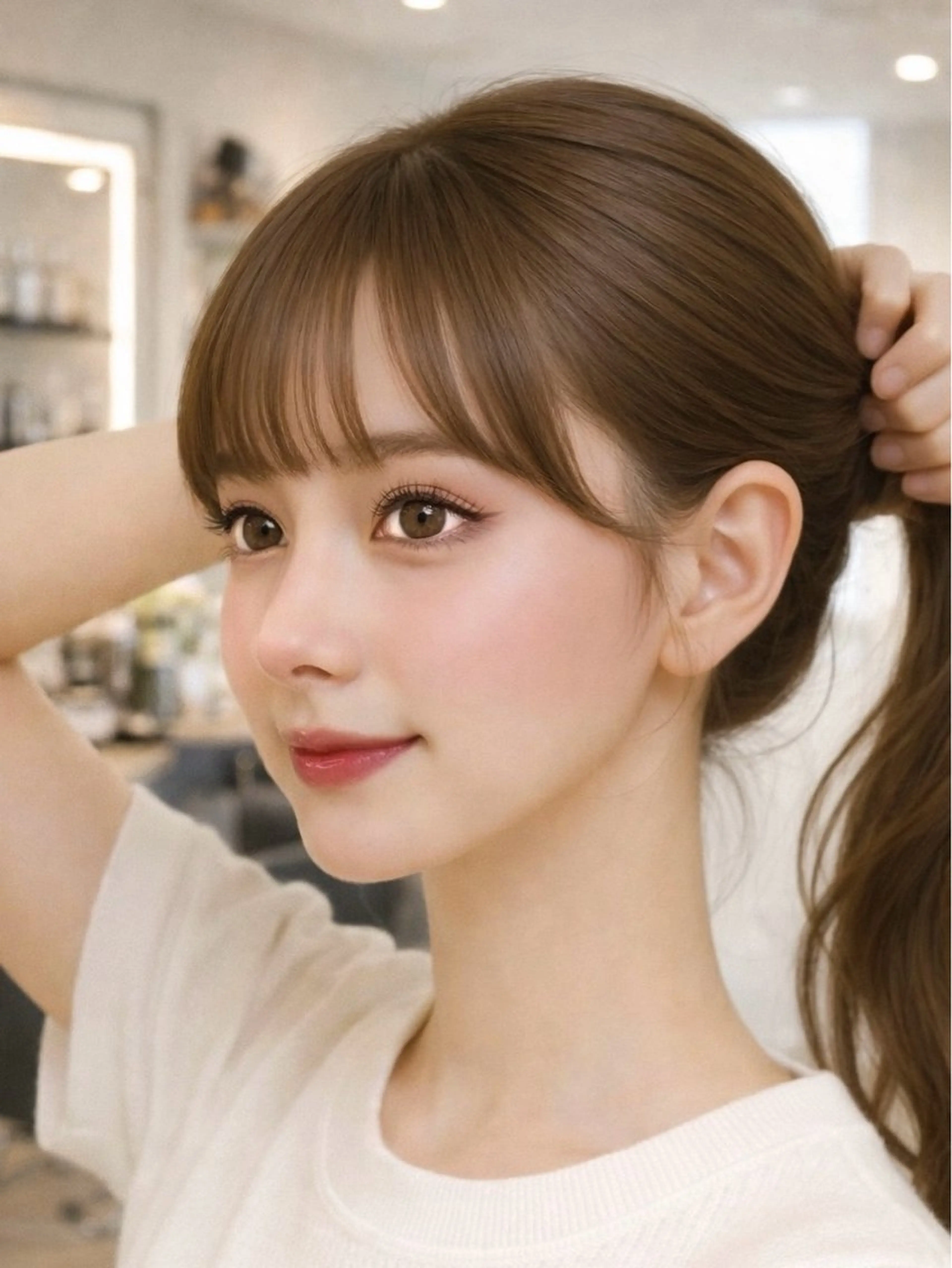 セミロング 映える顔まわり/前髪 特化 💗 ユキマのヘアスタイル