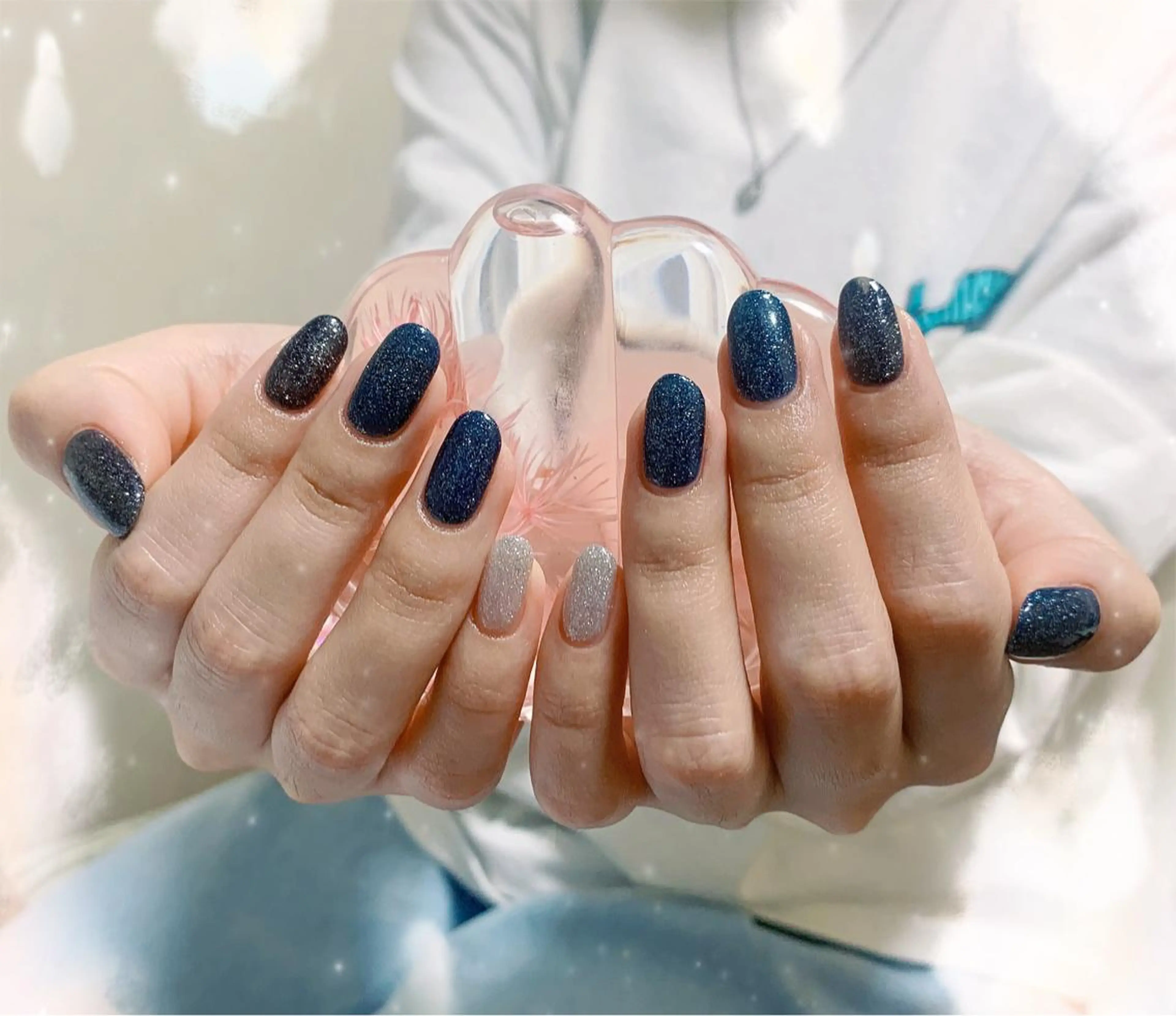 ネイル ラメ(グリッター) ワンカラーネイル 林 ✨syousyouのネイルデザイン