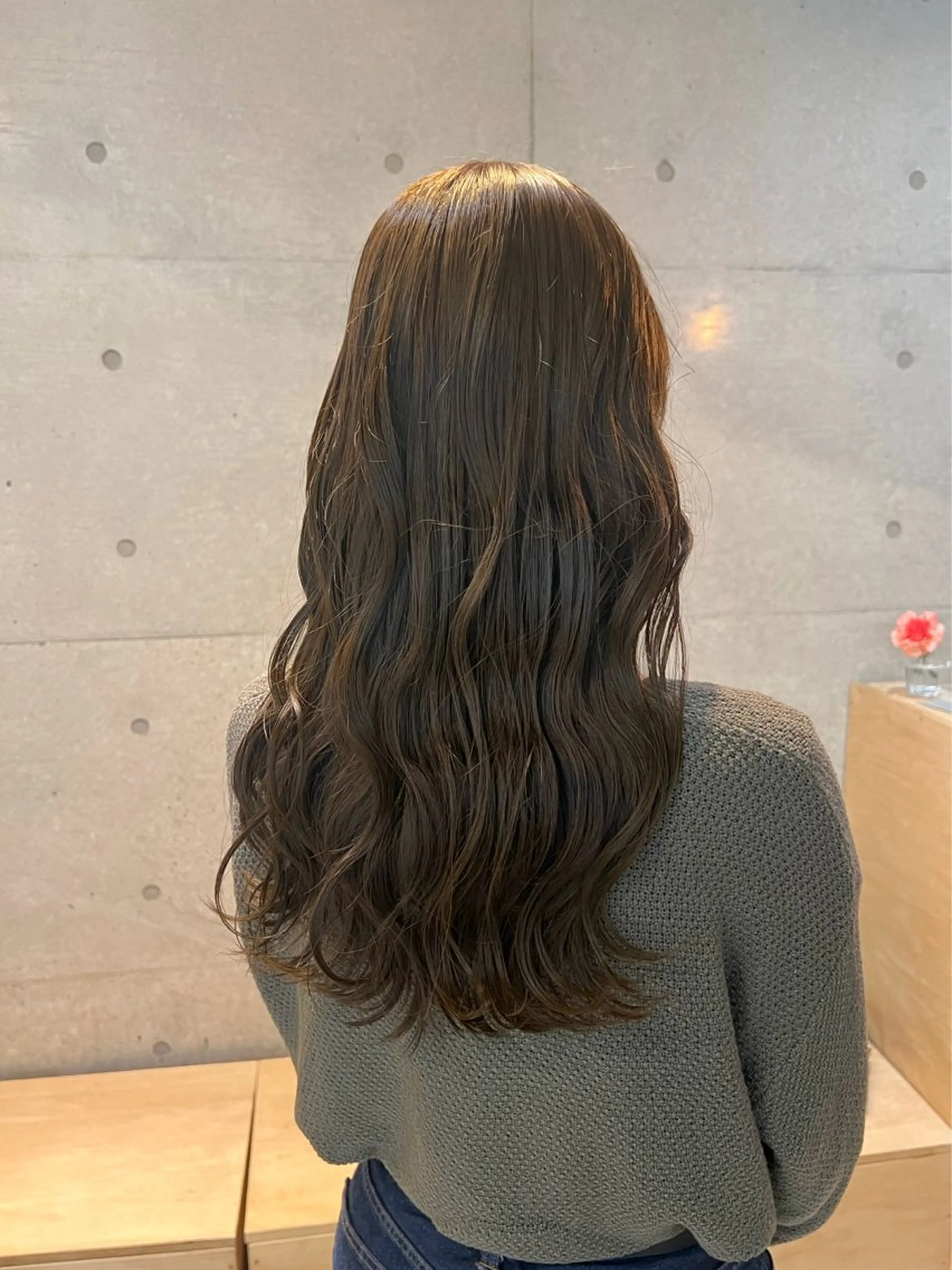 セミロング カット ヘアカラー トリートメント デジタルパーマ ウェーブパーマ/神野のヘアスタイル