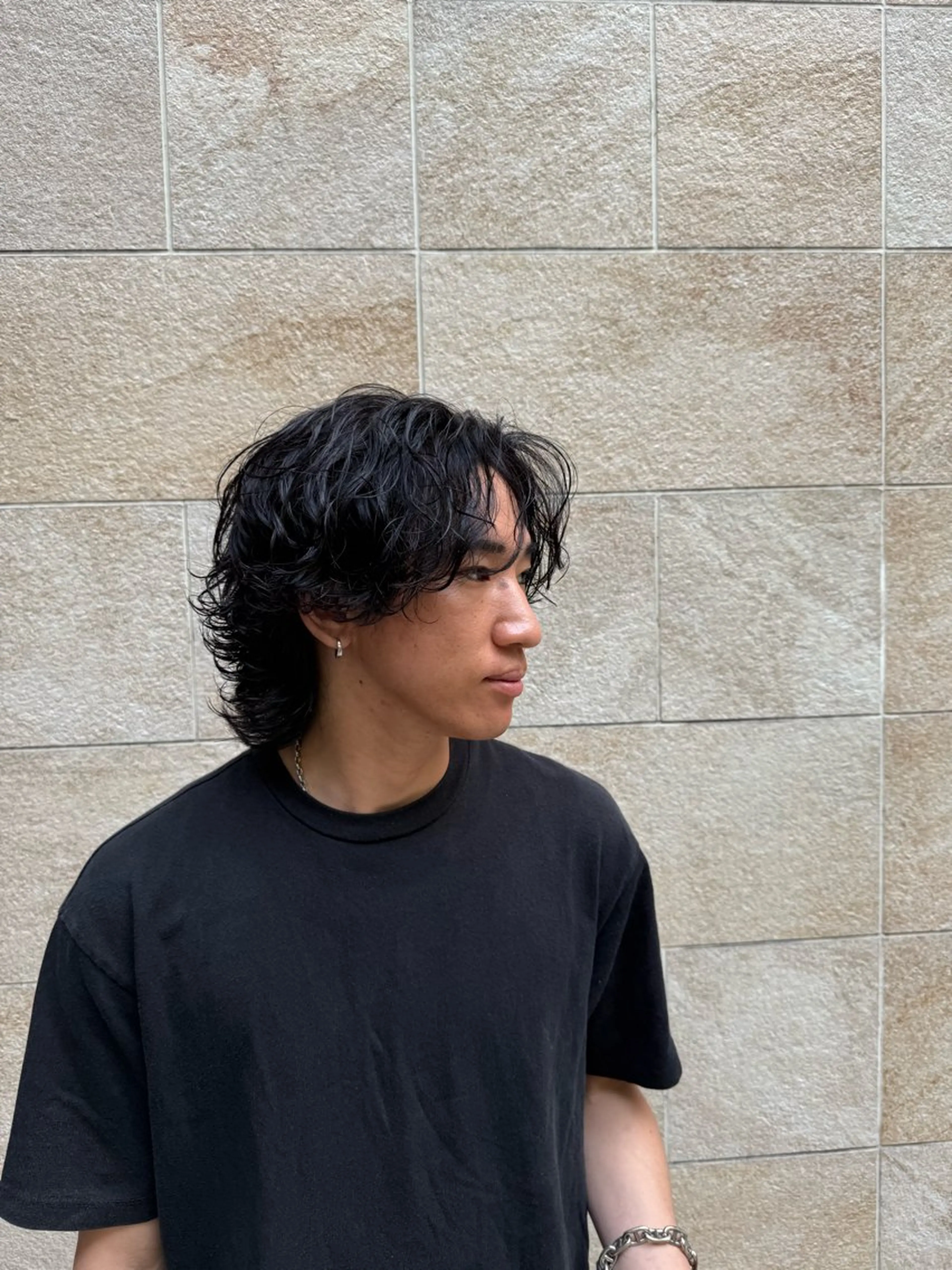 パーマ ヘアアレンジ メンズ メンズパーマ 波巻きパーマ メンズウルフカット ウルフカット スパイラルパーマ パーマ メンズカット、パーマ 特化美容師🌀/高田のヘアスタイル