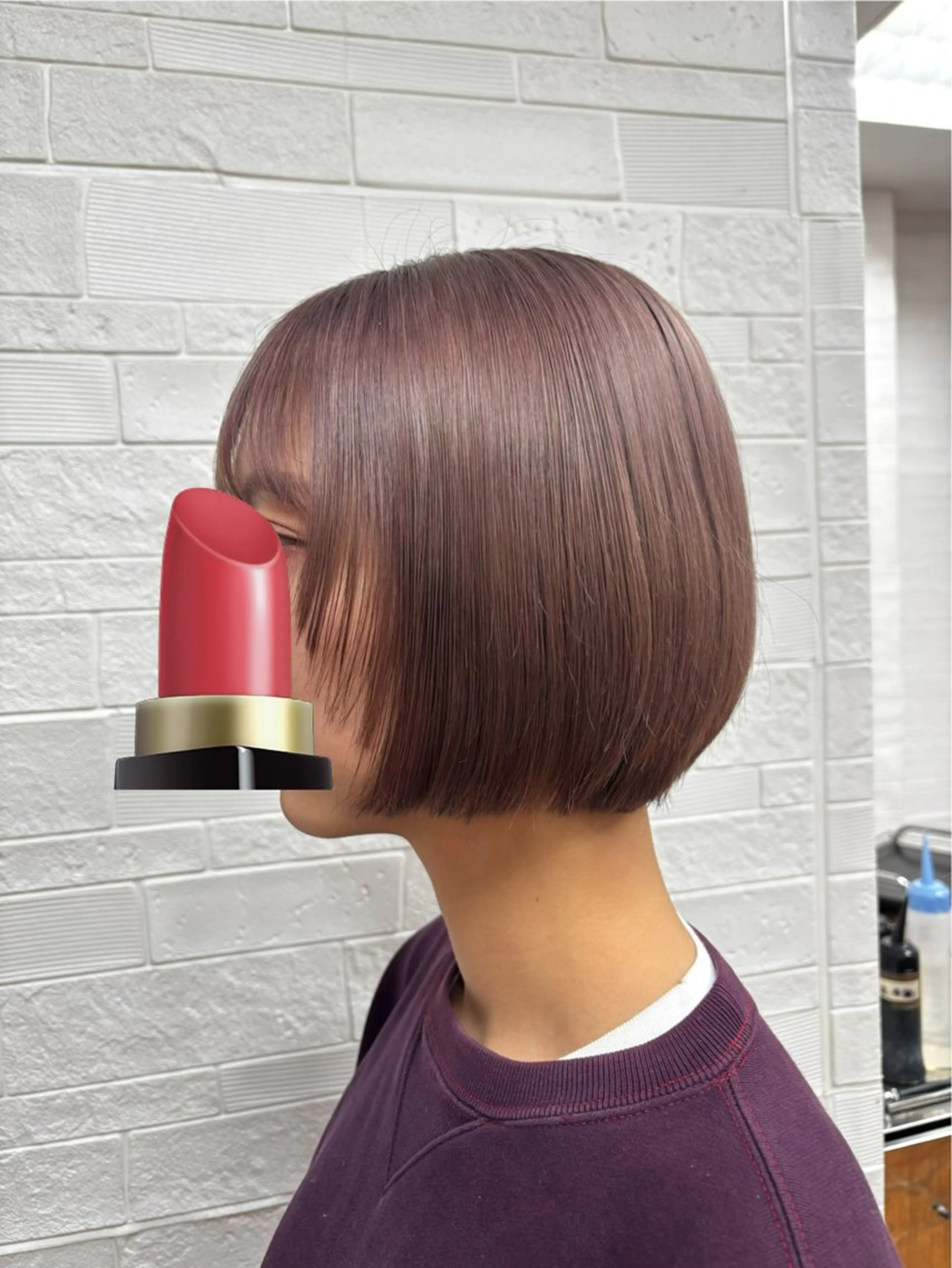 ショート ボブ 顔周りカット カット トリートメント 坂田 美空のヘアスタイル