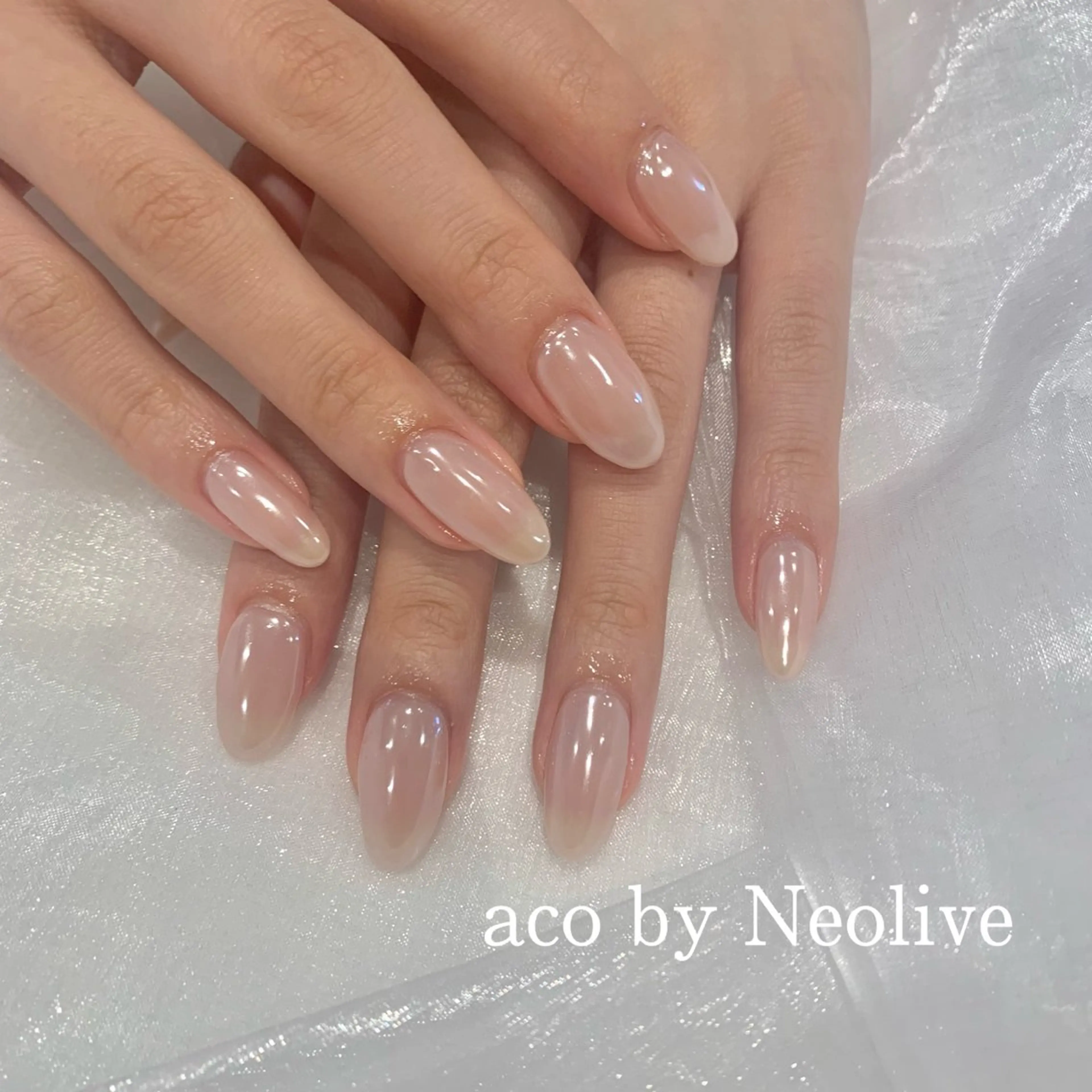 うるうるオーロラミラーネイル🪞🫧《オフ無し》パラジェル使用!の写真