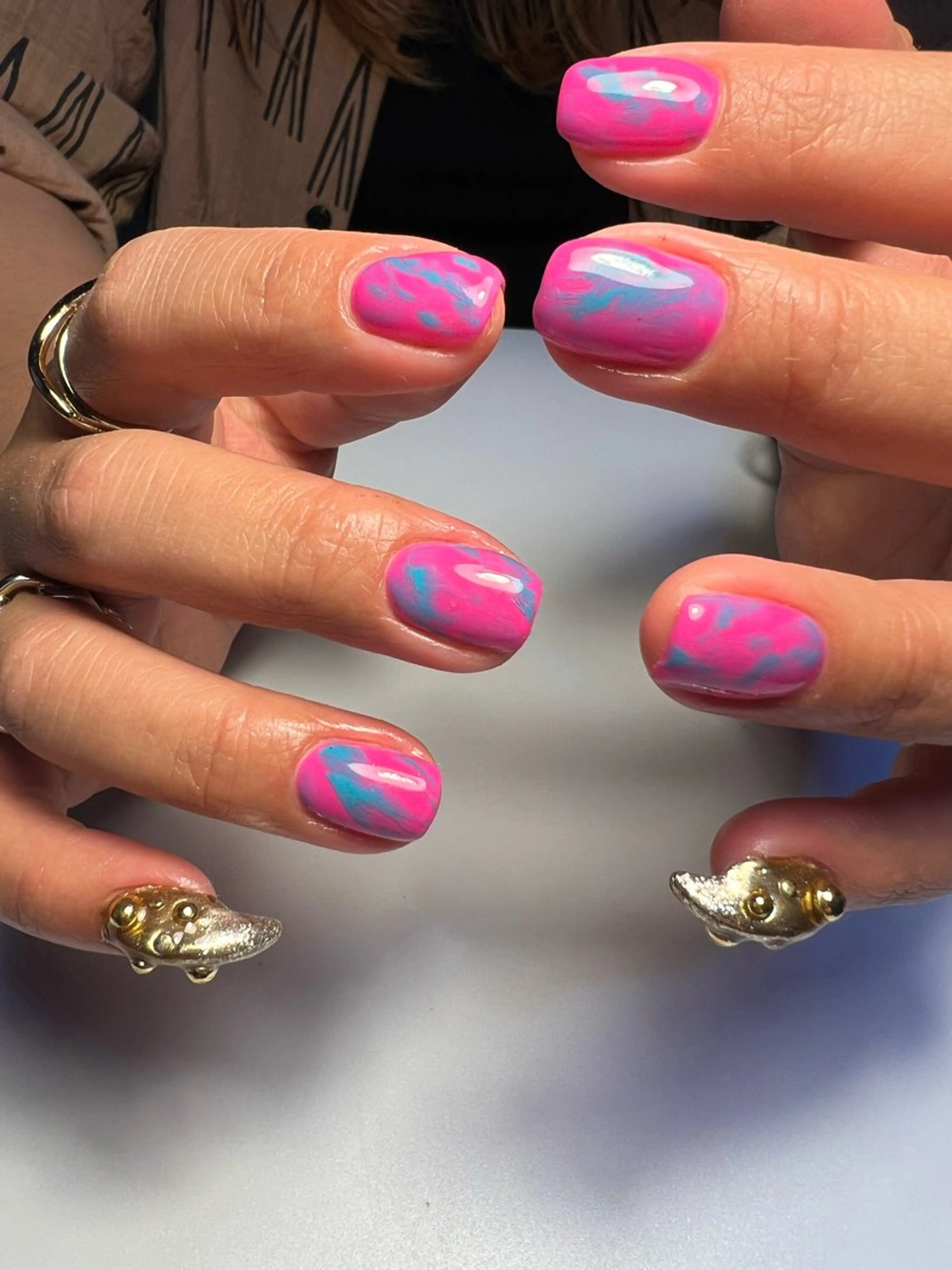 ネイル アートネイル 大理石ネイル(マーブル) 中村 翠のネイルデザイン