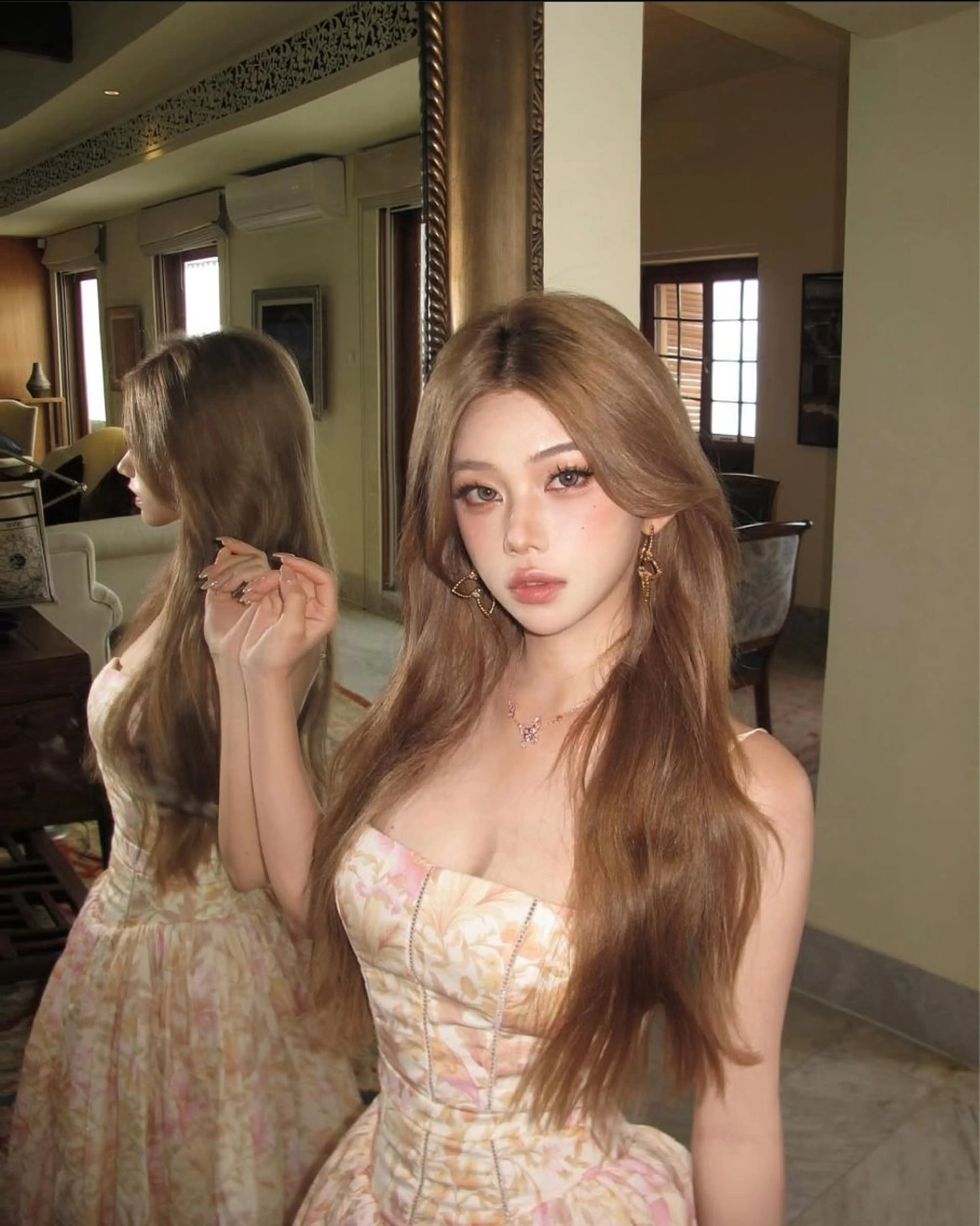 ロング 透明感ハイトーンヘア 🎀ririka🎀のヘアスタイル