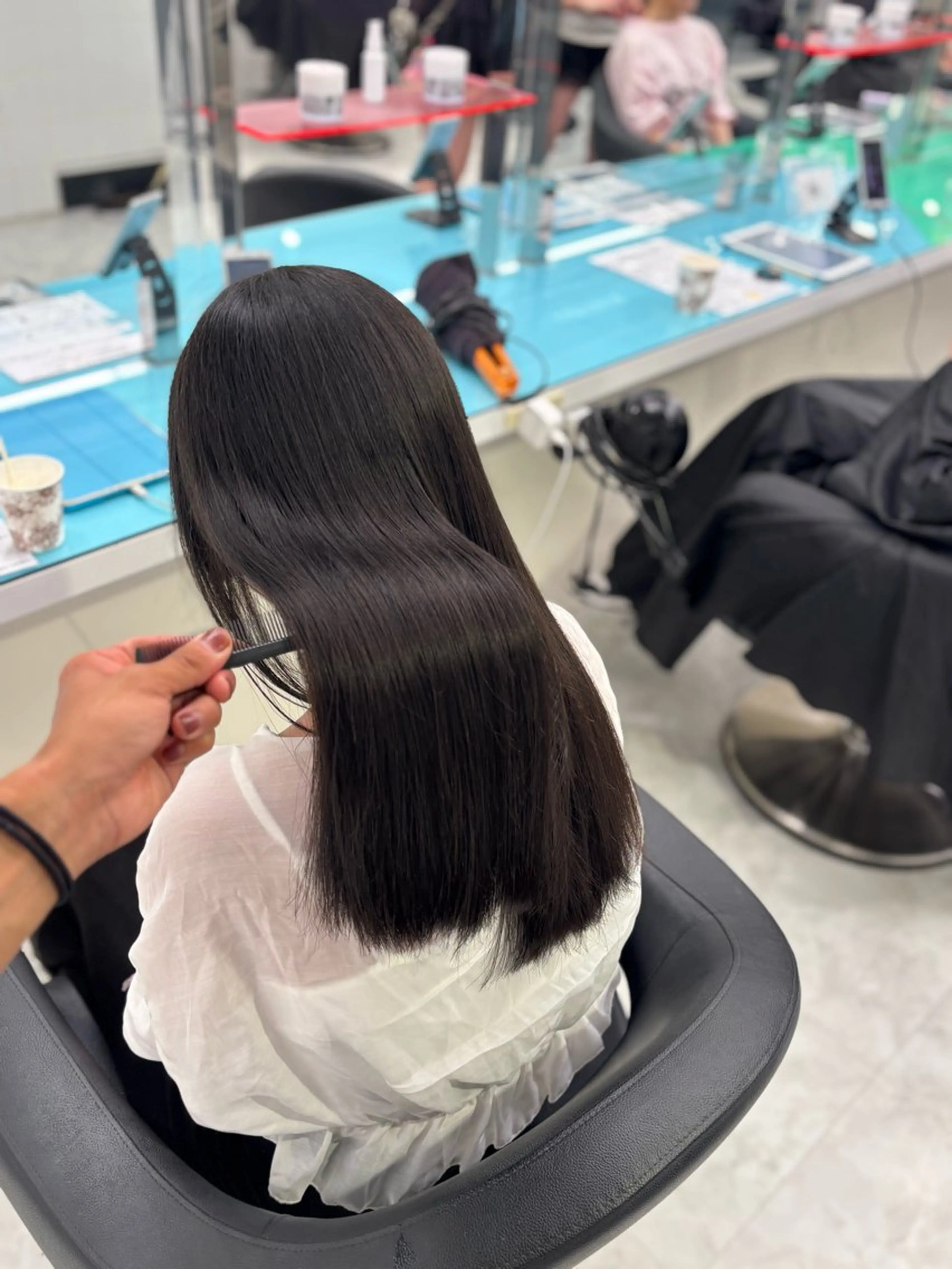 ロング パーマ 縮毛矯正 大人っぽベージュ🤍 当日予約◎ヒロトのヘアスタイル