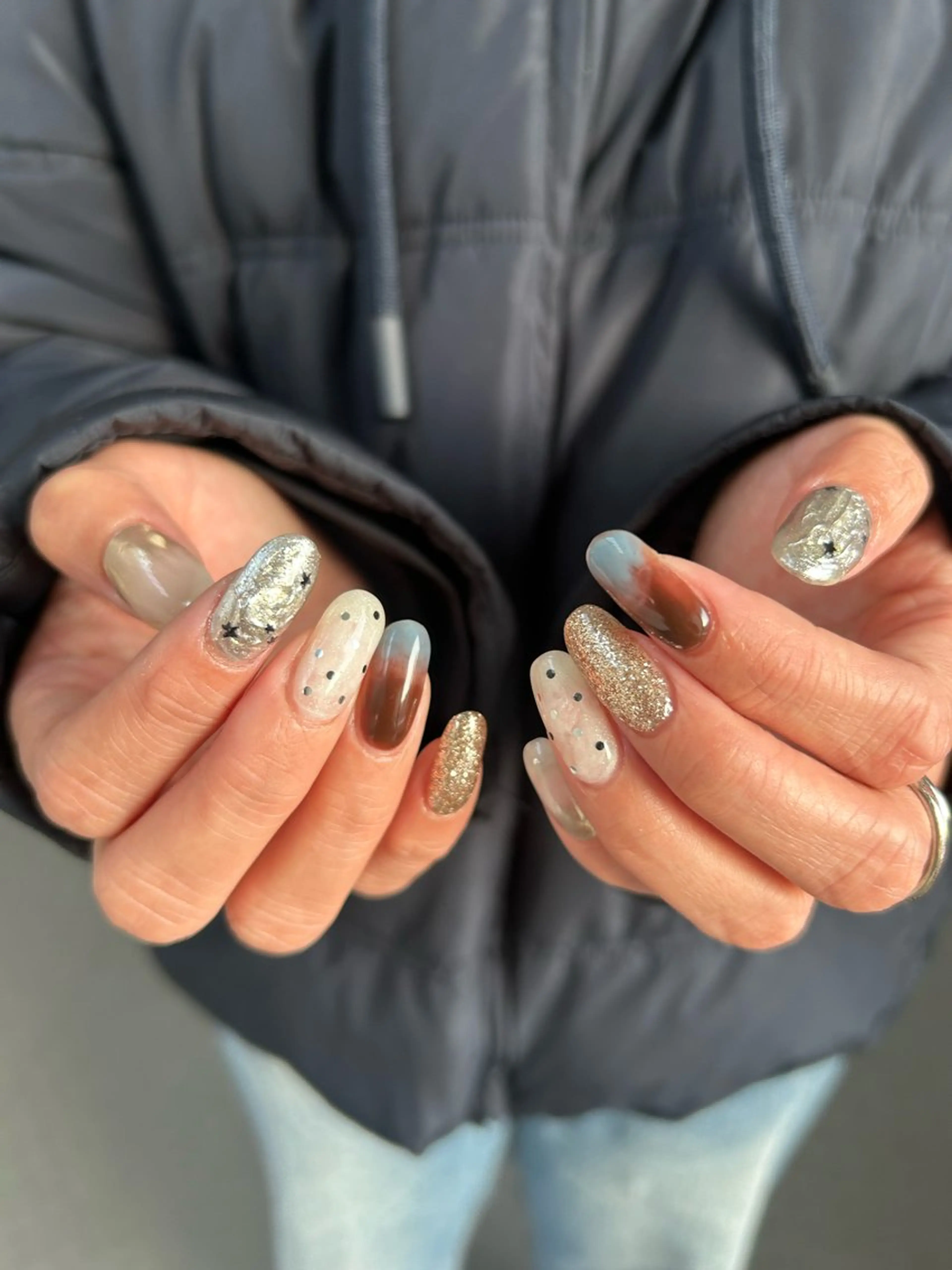 セミロング ハンドネイル Nbibi nail salonのネイルデザイン