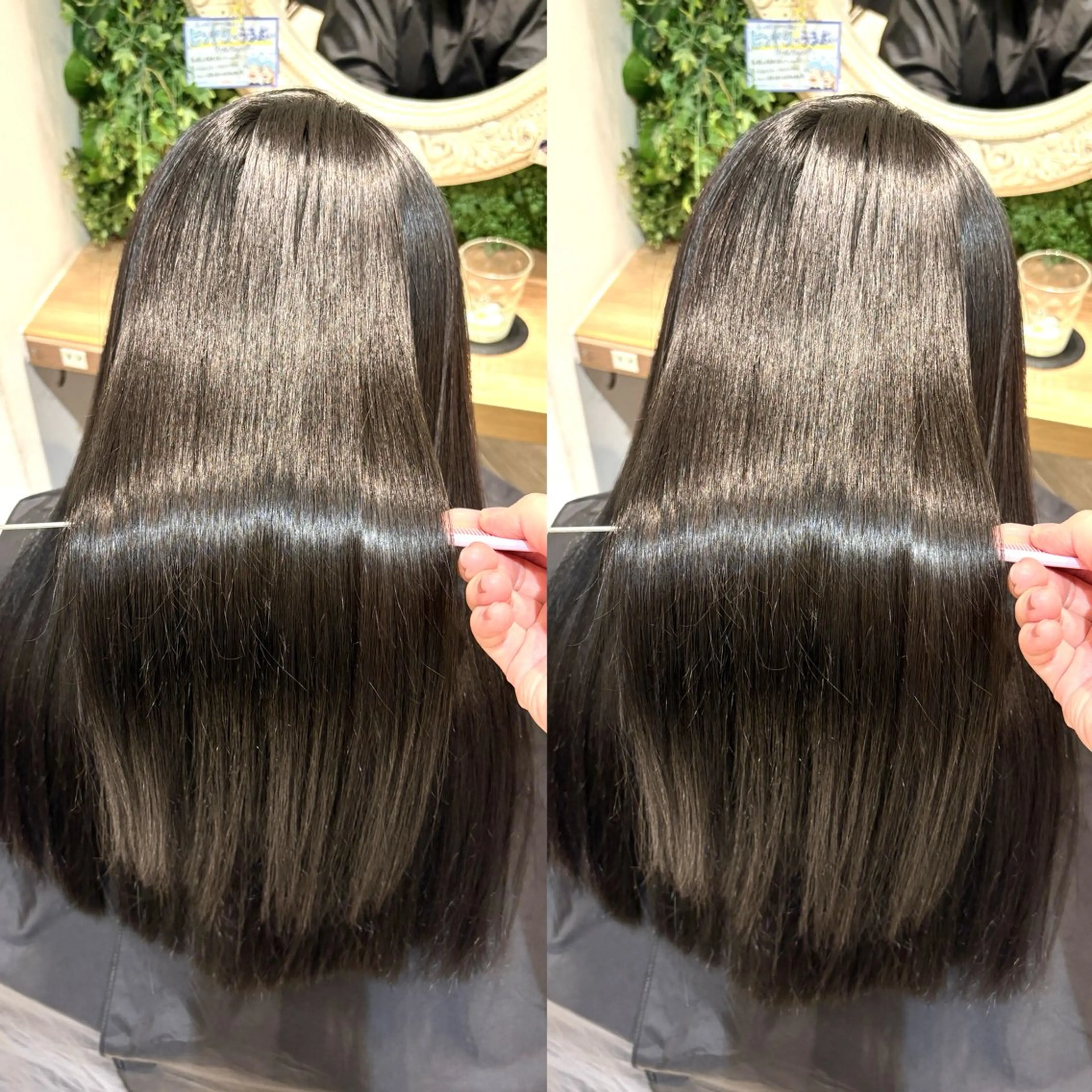 ロング パーマ カット 縮毛矯正 トリートメント 韓国レイヤー 暖色カラー/さくらのヘアスタイル